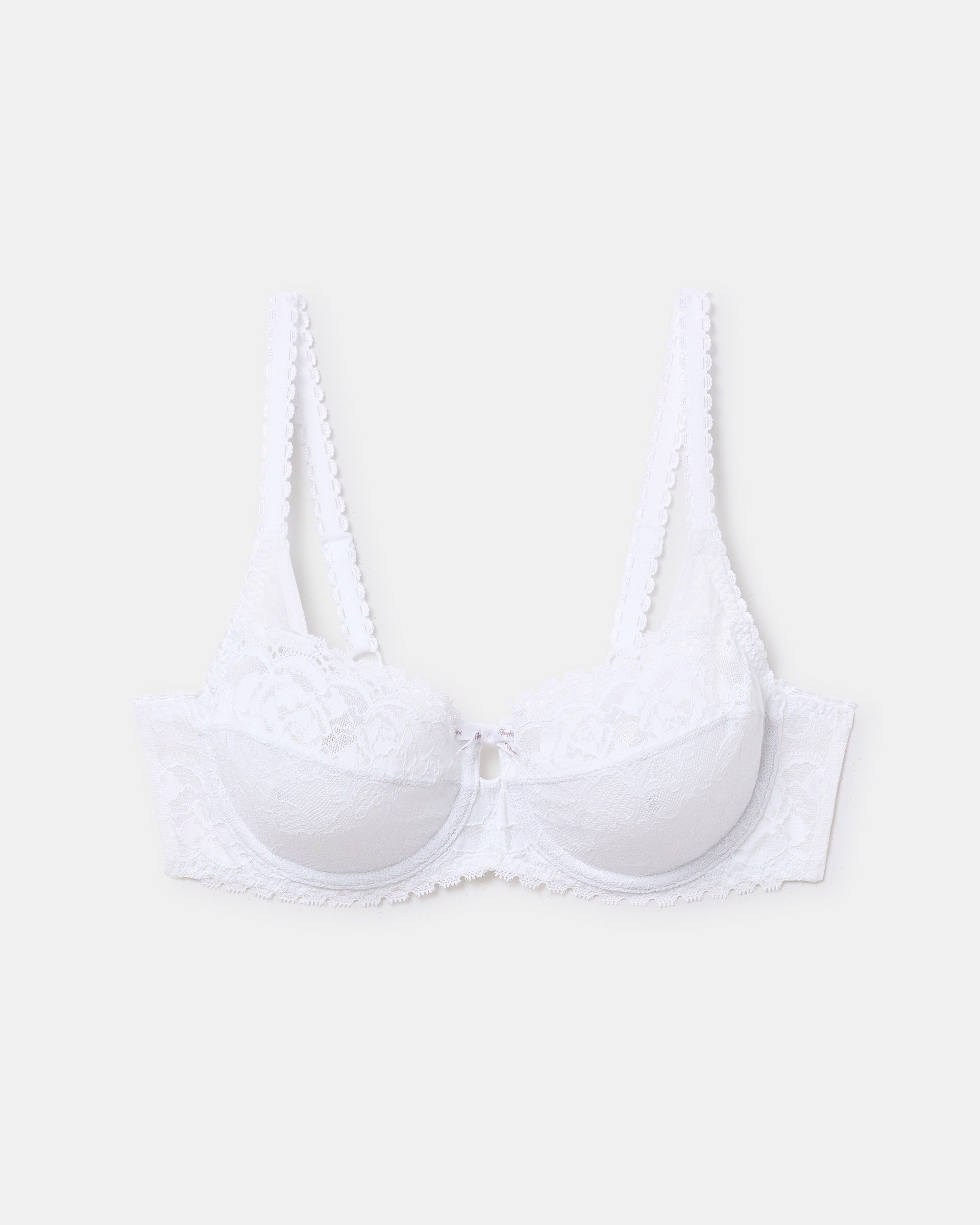 Soutien com Aros Balconet de Renda Reciclada Branco-4