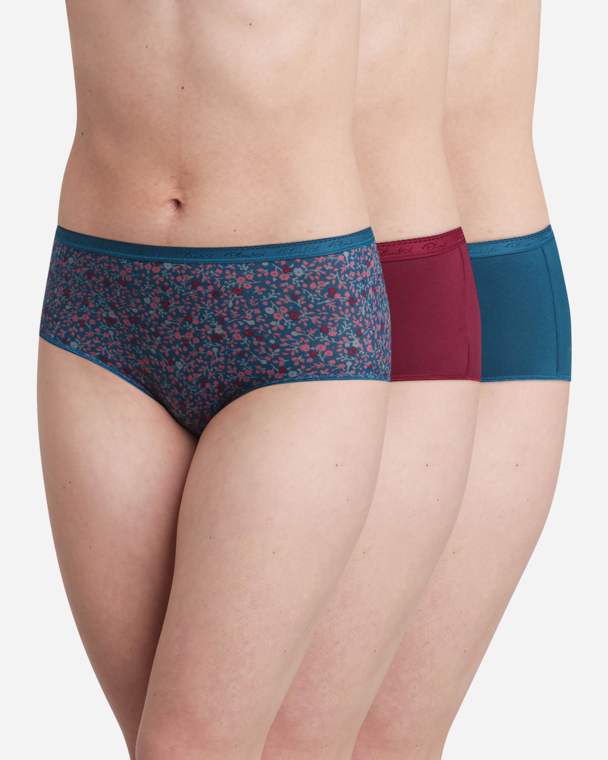 Pack de Três Cuecas Clássicas de Algodão Orgânico Azul-2