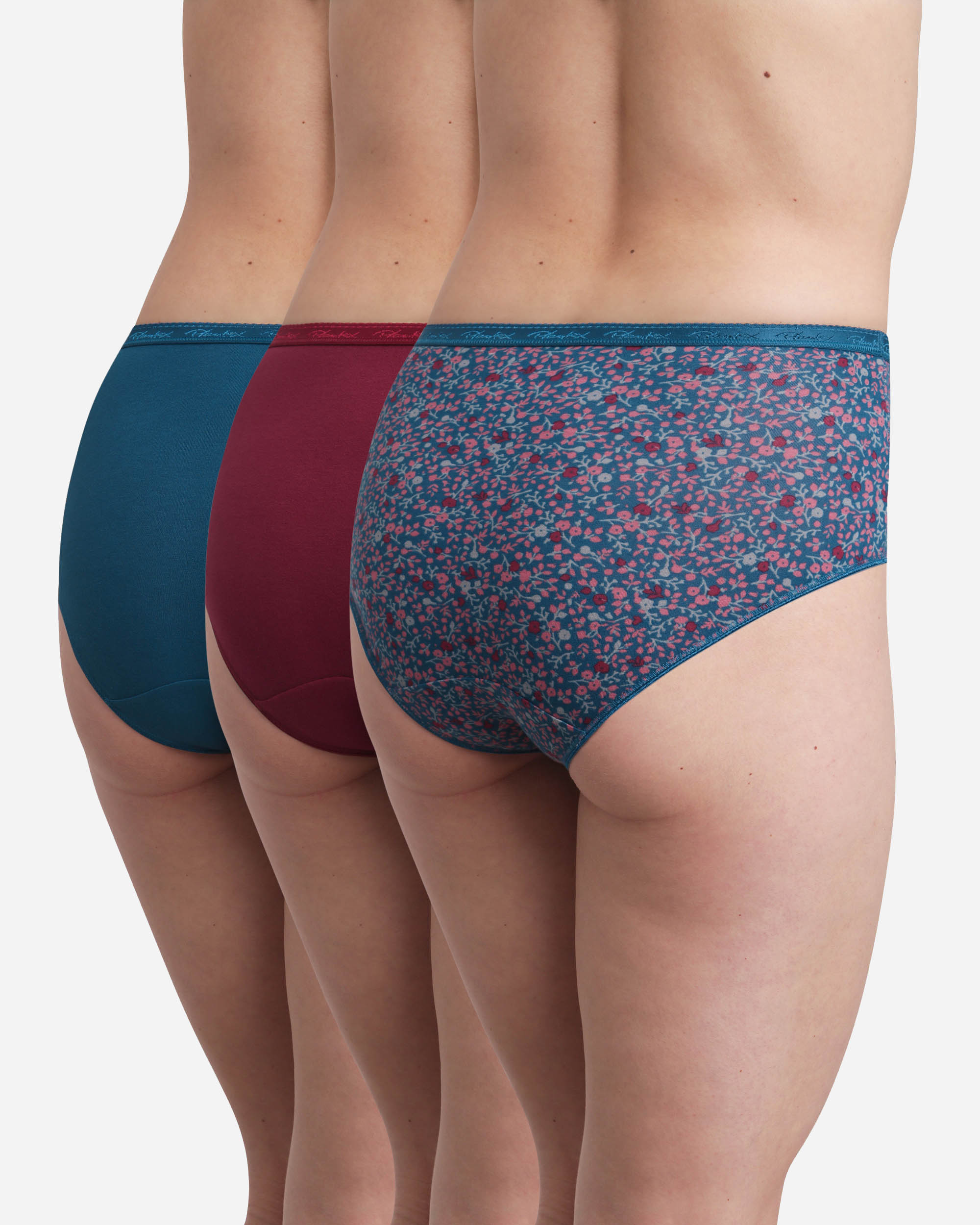 Pack de Três Cuecas Clássicas de Algodão Orgânico Azul-3