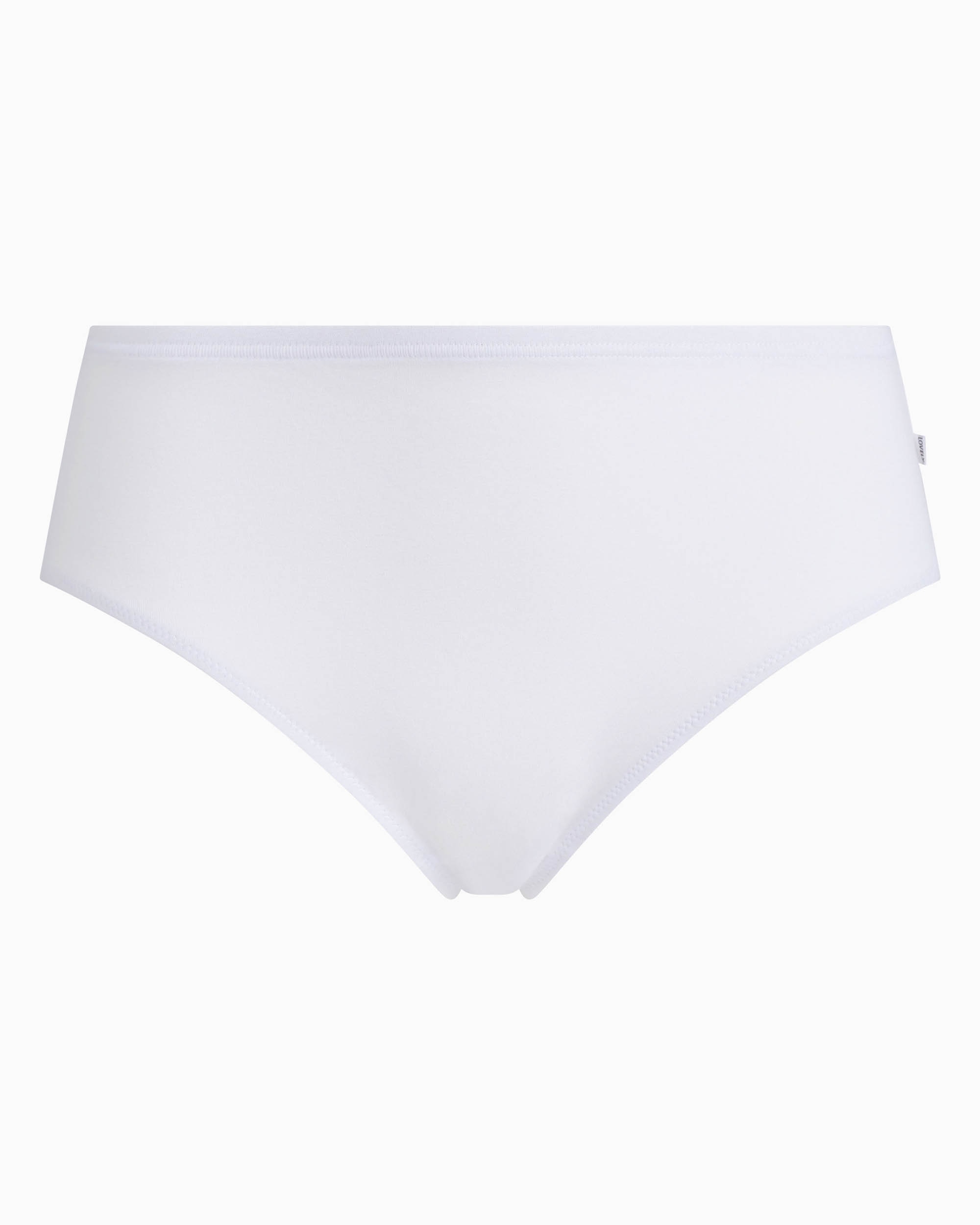 Cueca Midi de Algodão Orgânico e Cetim Branco-4