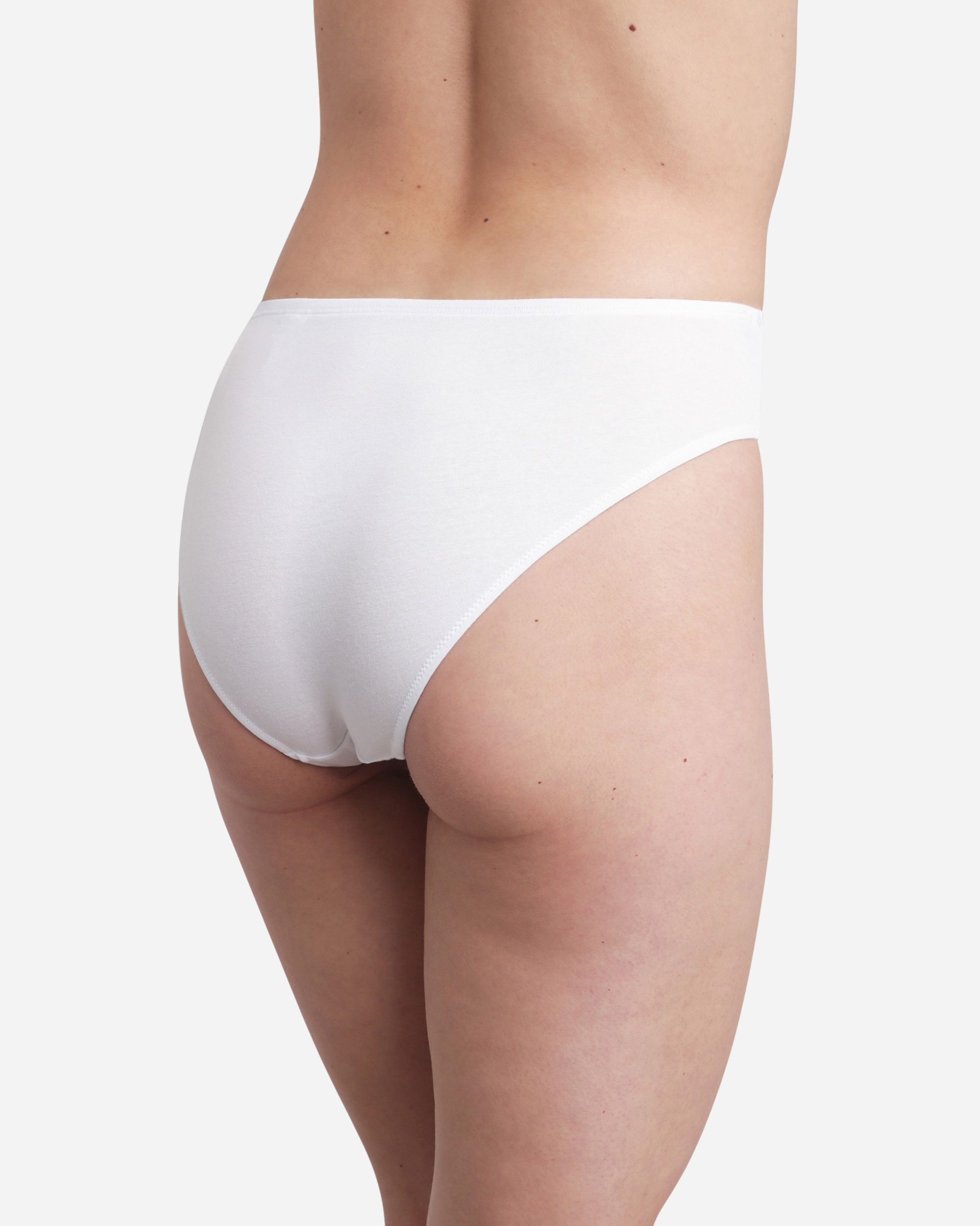 Cueca Mini de Algodão Orgânico e Cetim Branco-2