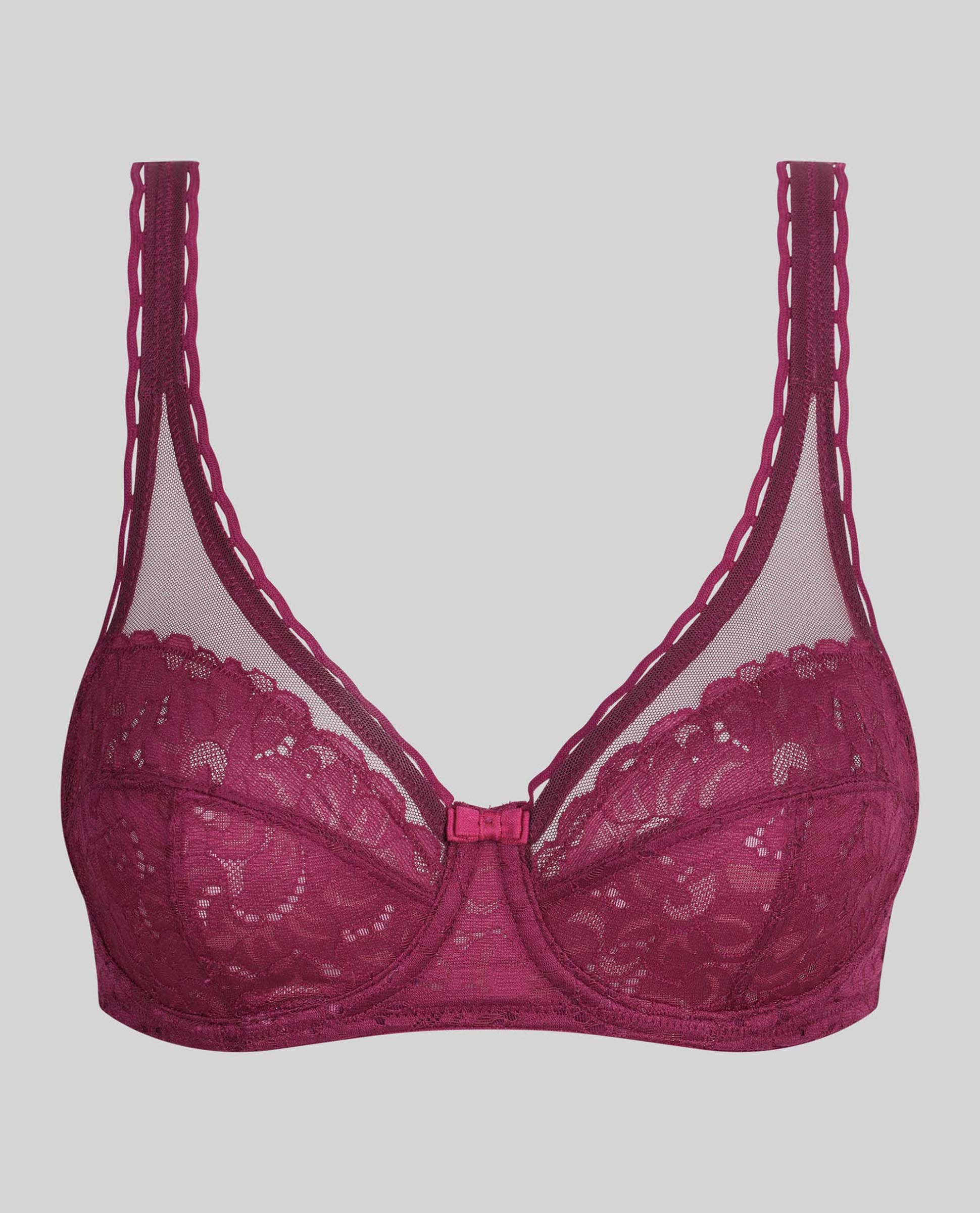 Soutien com Aro de Renda Reciclada e Tule Rosa-5