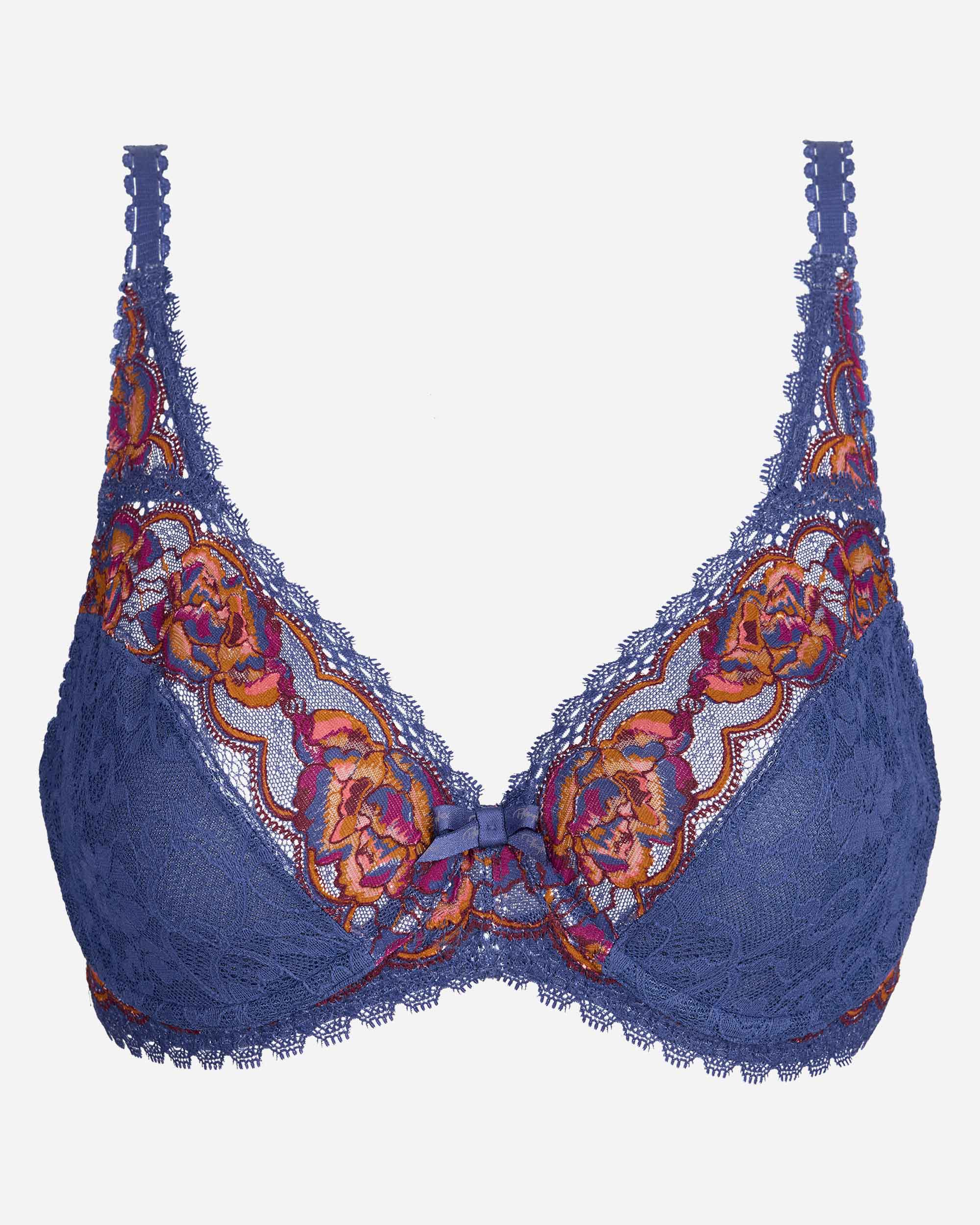Soutien com Aro de Renda Reciclada Floral Multicolor-5