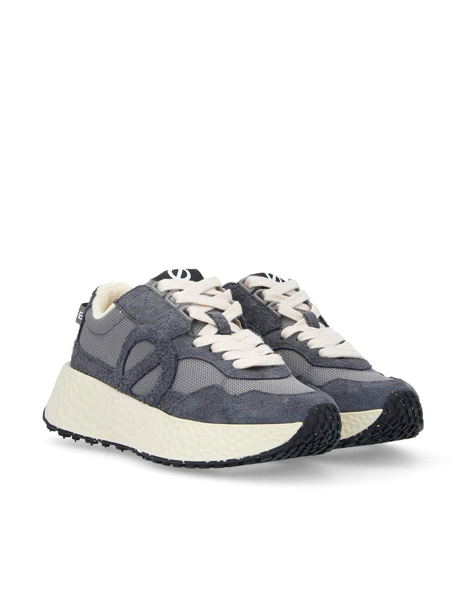 Sapatilhas Baixas Carter Tipo Running com Sola Oversize Cinzento-2