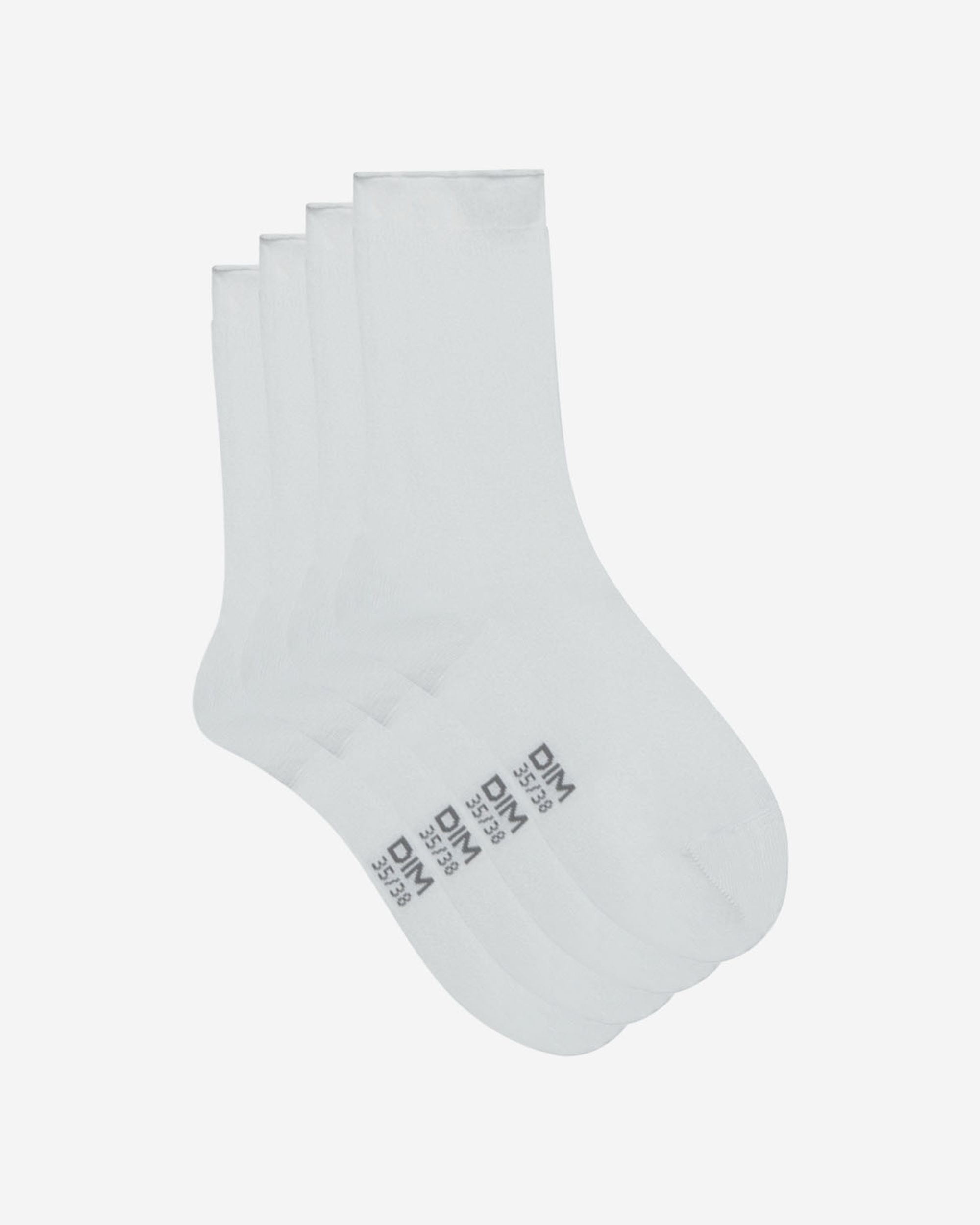 Pack de 2 Meias Curtas Extra Suaves de Modal Branco-3