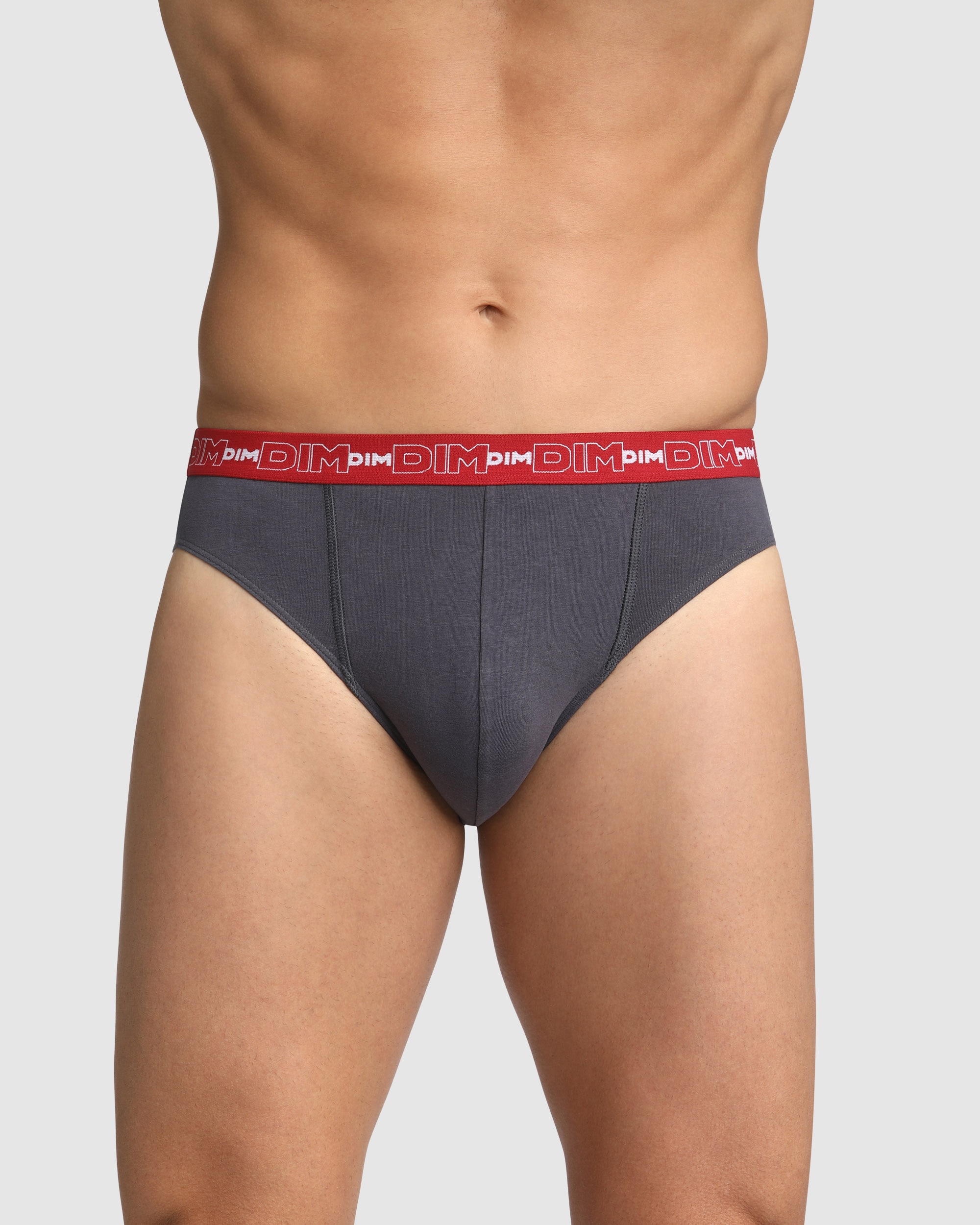 Pack de Três Slips Algodão Elástico Básico e Confortável Dim Coton Stretch Multicolor-3