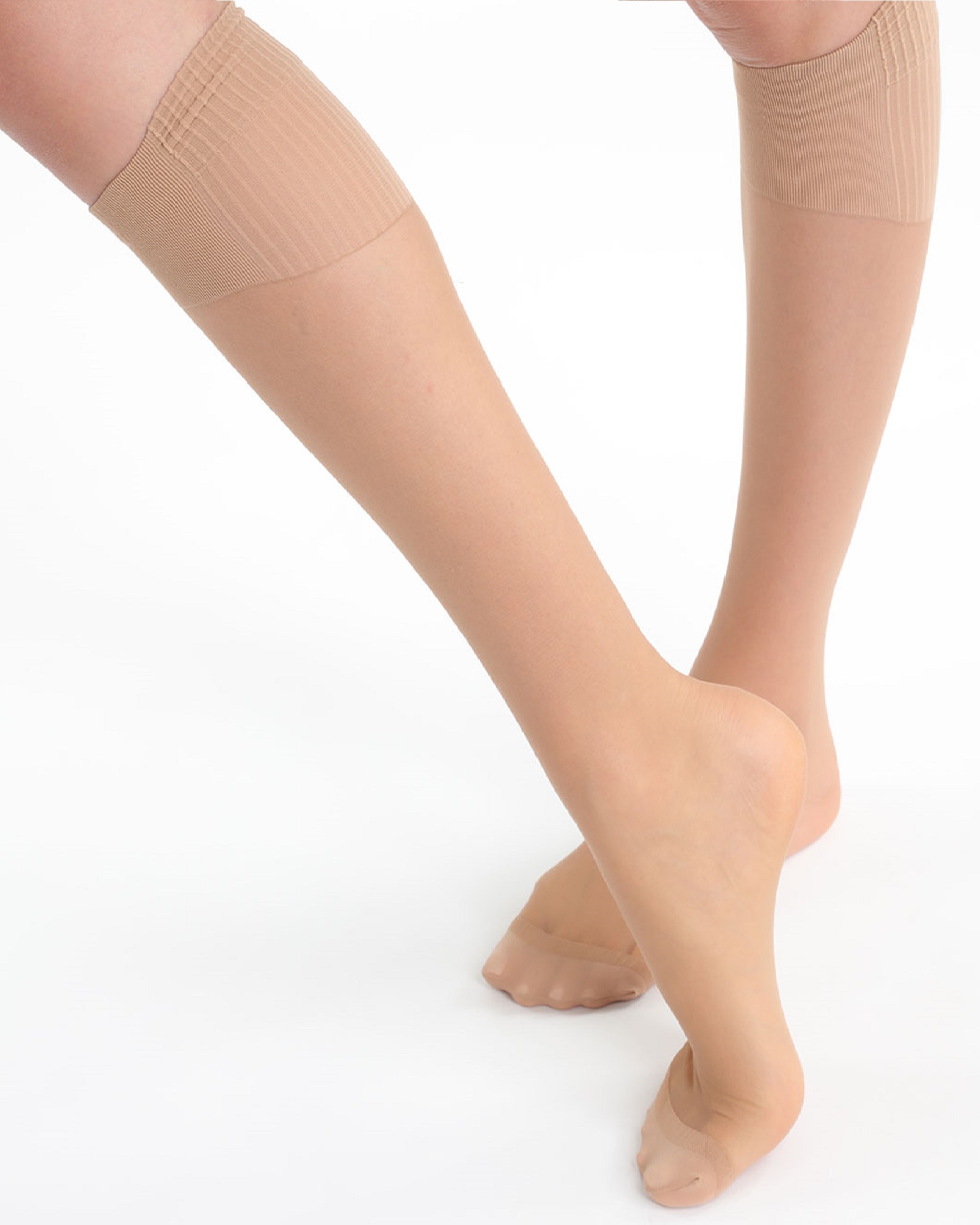 Minimeias de 2 Unidades Absolu Flex 20 Deniers com Ajuste Perfeito Castanho-claro-3