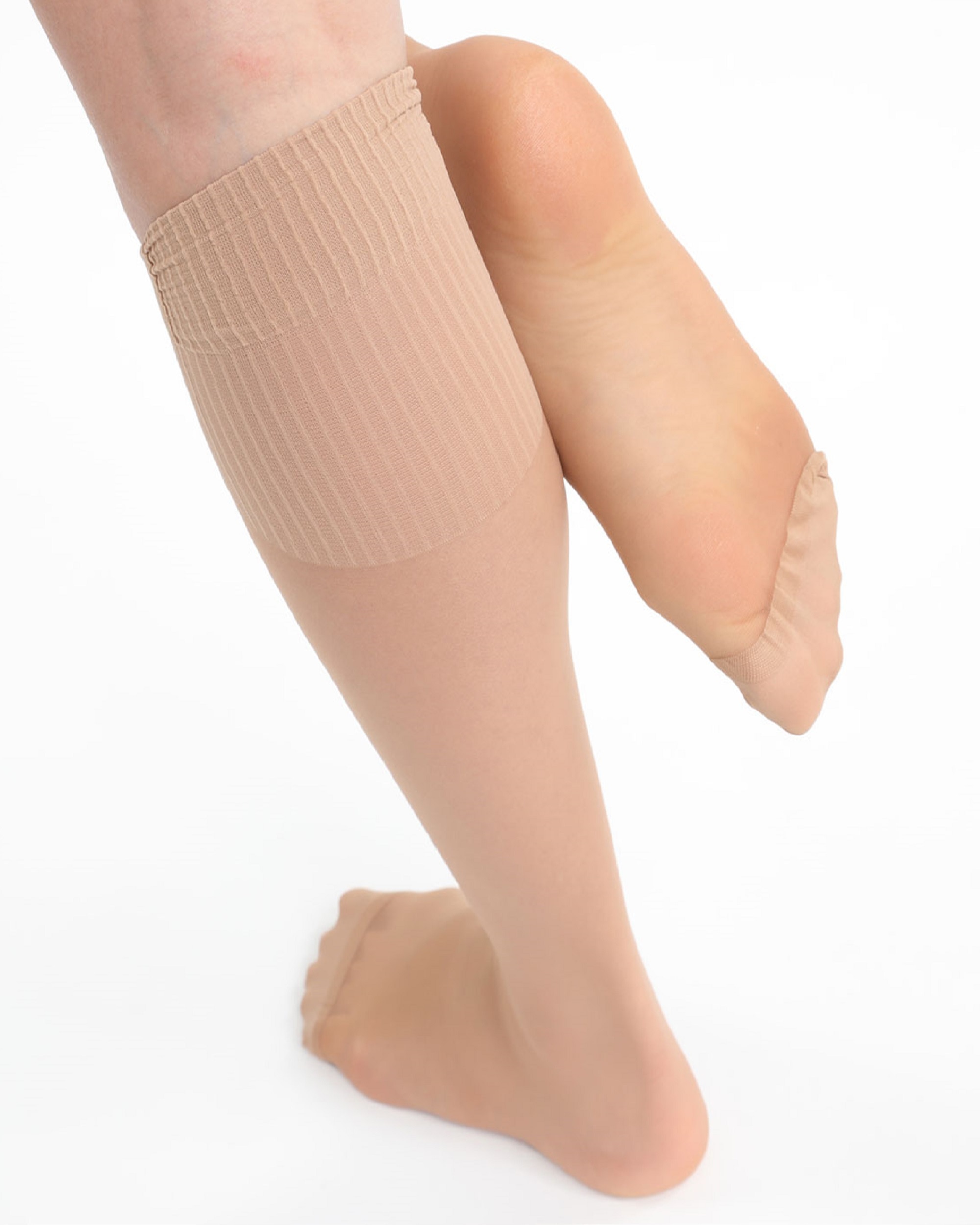 Minimeias de 2 Unidades Absolu Flex 20 Deniers com Ajuste Perfeito Castanho-claro-4