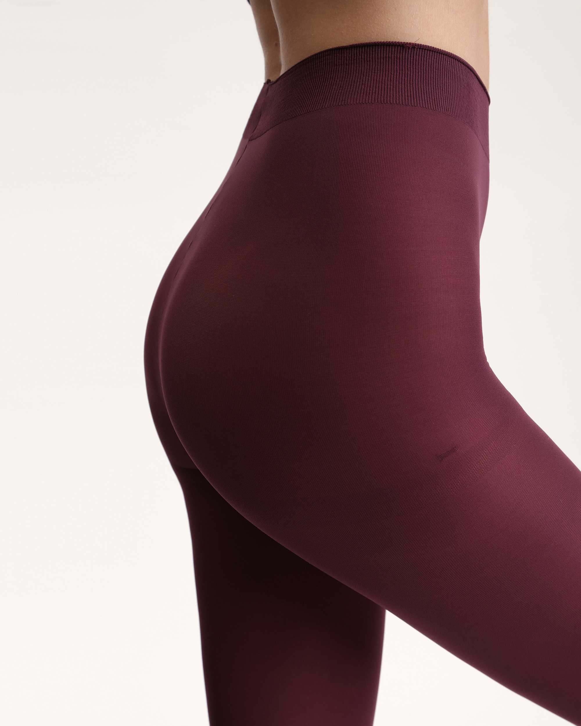Collants Opacos com Efeito Aveludado Mate 50 Deniers Bordeaux-3
