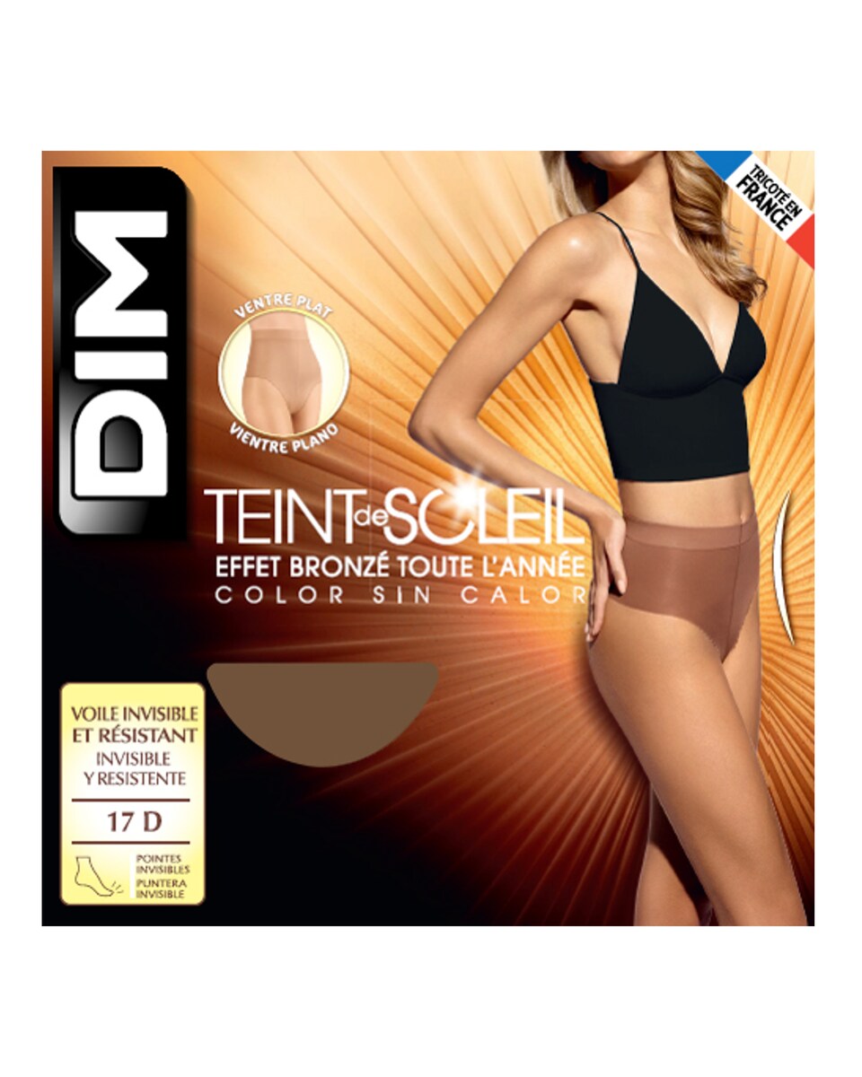 Collant de Verão Teint de Soleil Modelador Barriga Lisa Bege-1