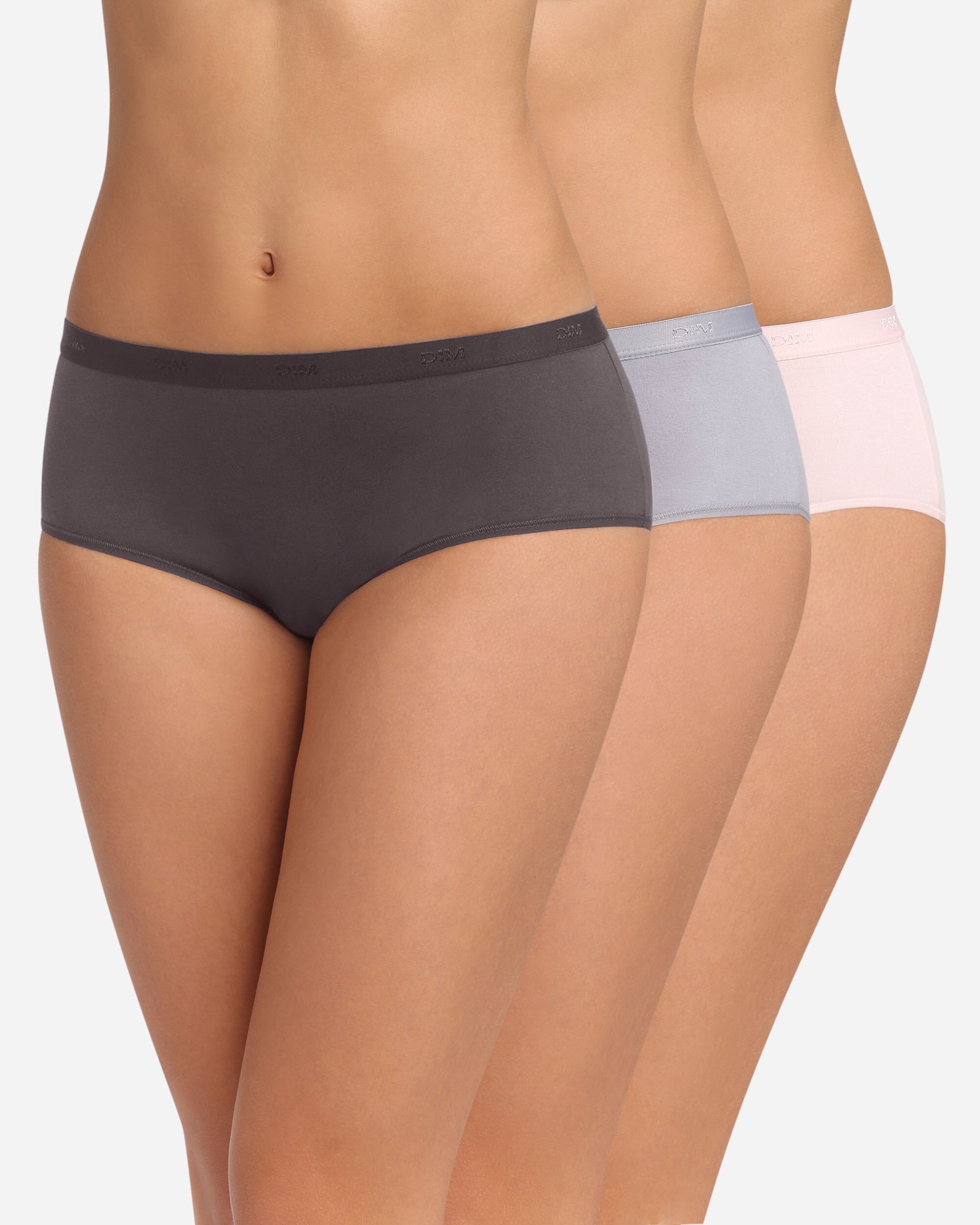 Pack de 3 Culottes de Algodão Elástico em Várias Cores Multicolor-3