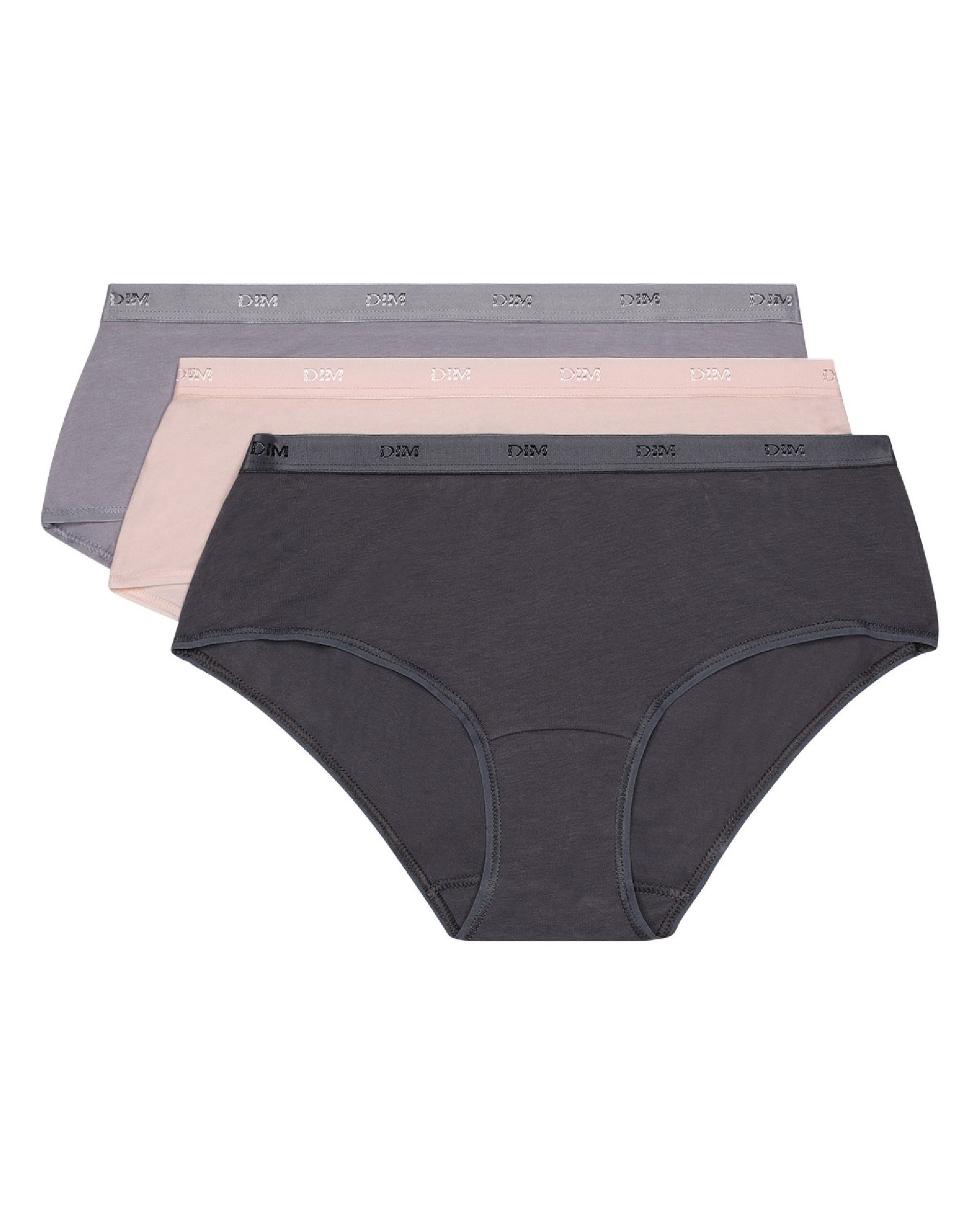 Pack de 3 Culottes de Algodão Elástico em Várias Cores Multicolor-4