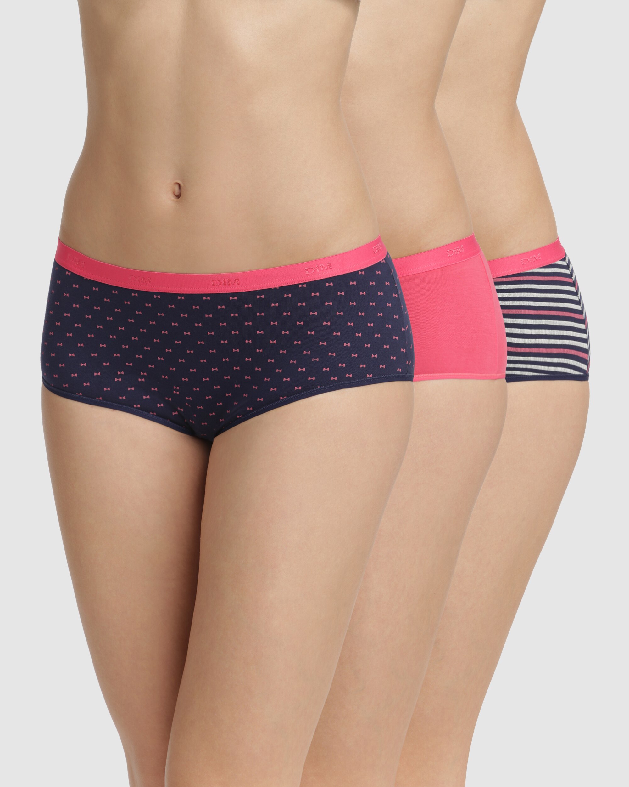 Pack de 3 Cuecas de Algodão Elástico Estampadas Multicolor-3