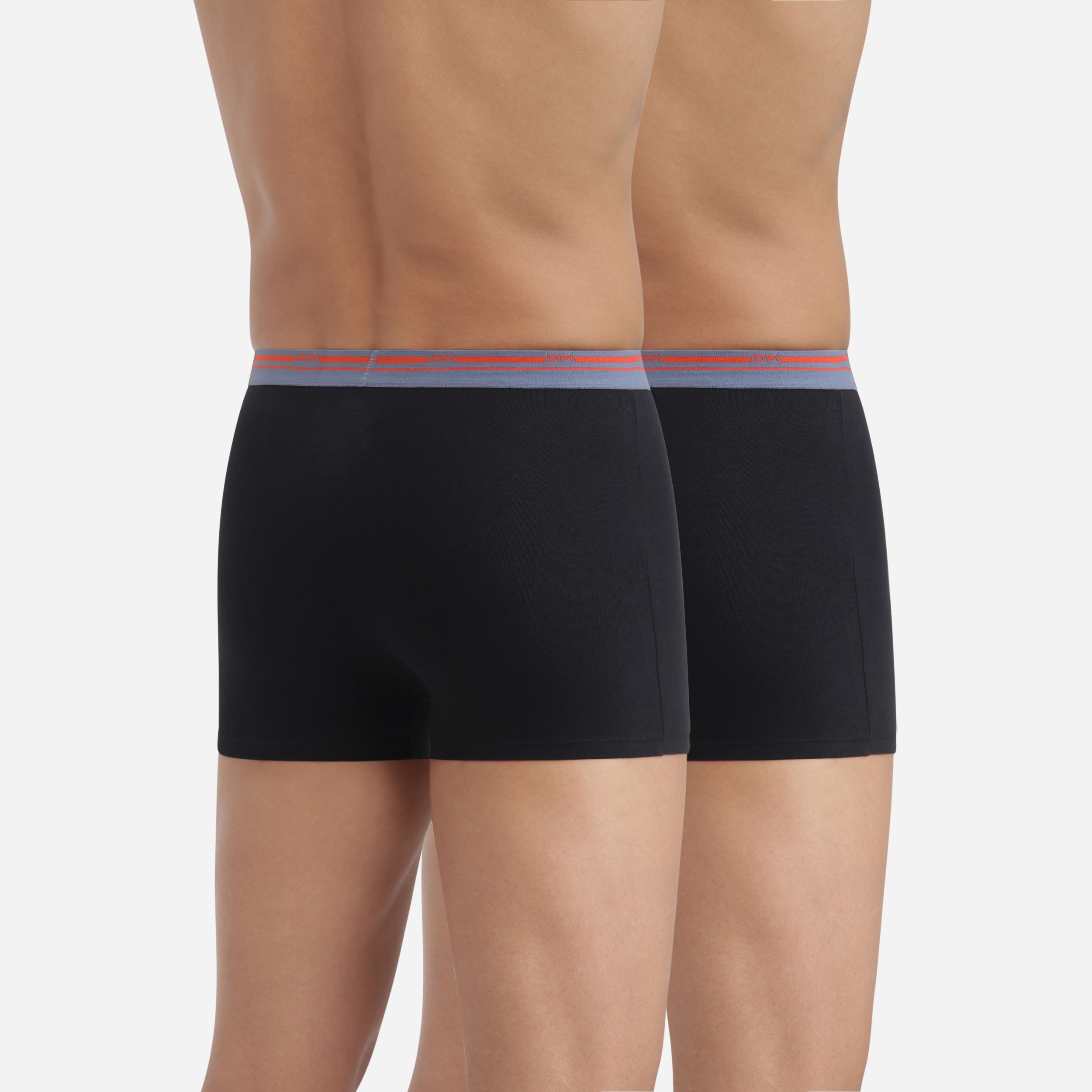 Pack de Dois Boxers de Algodão Elástico em Preto com Cintura Estampada Preto-2