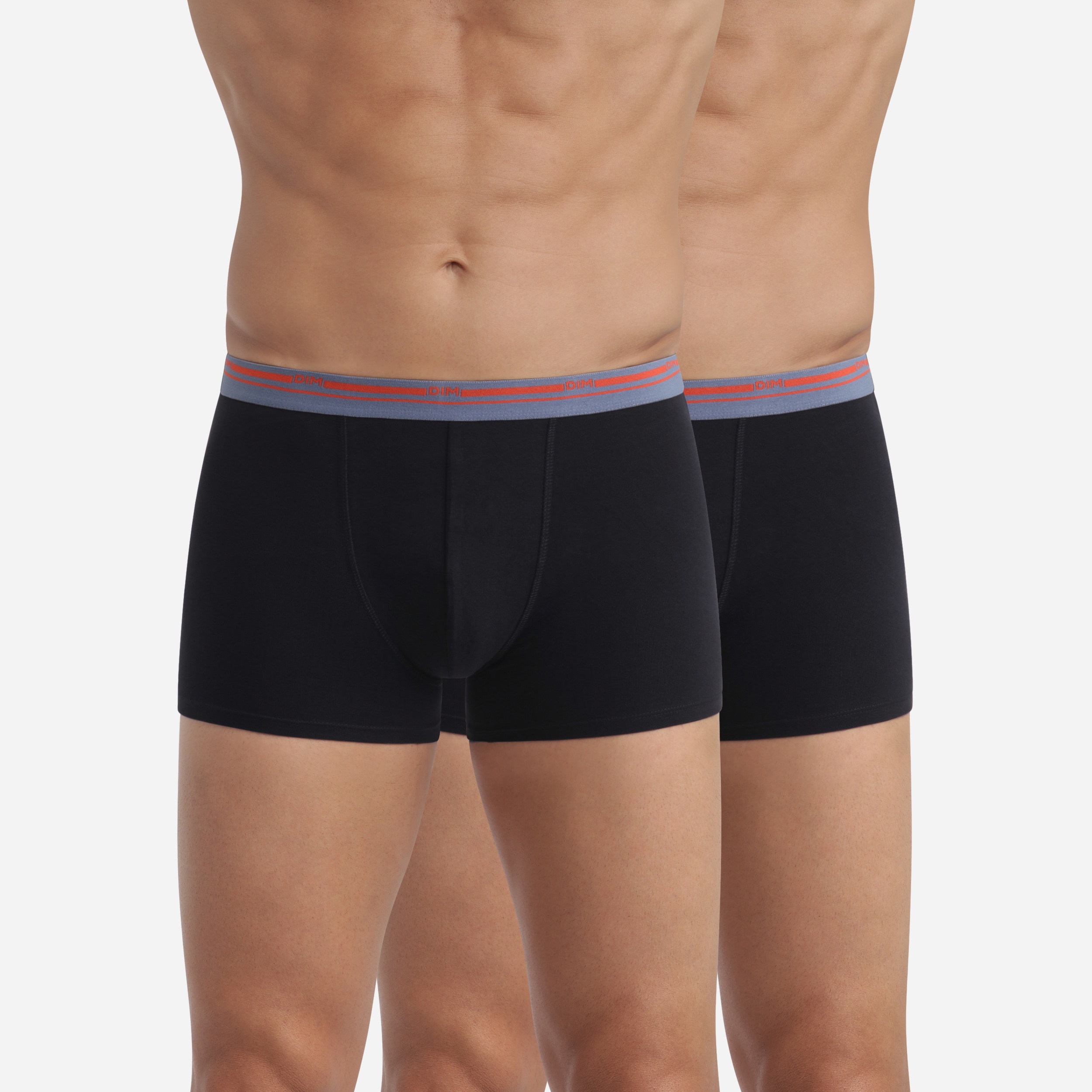 Pack de Dois Boxers de Algodão Elástico em Preto com Cintura Estampada Preto-3