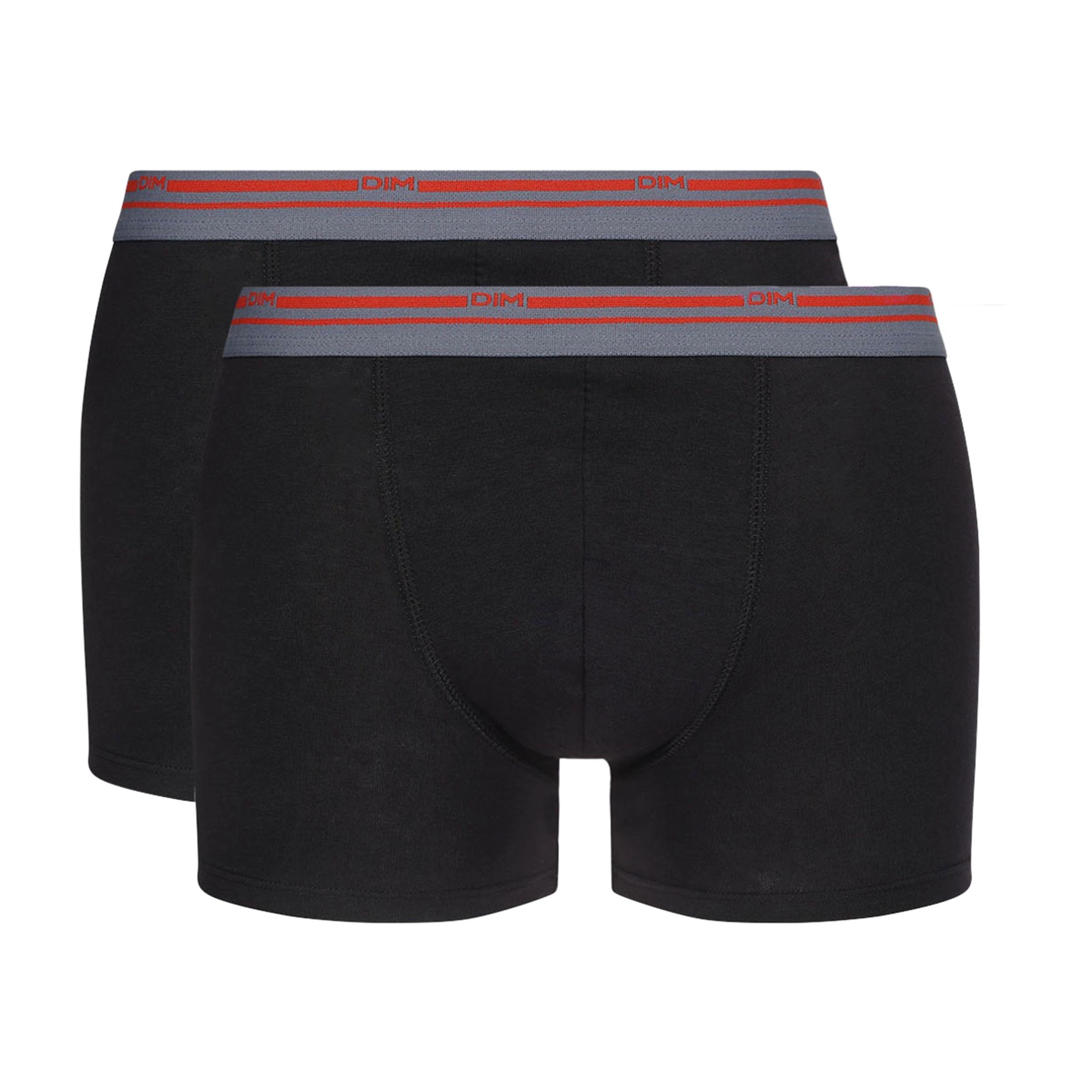 Pack de Dois Boxers de Algodão Elástico em Preto com Cintura Estampada Preto-4