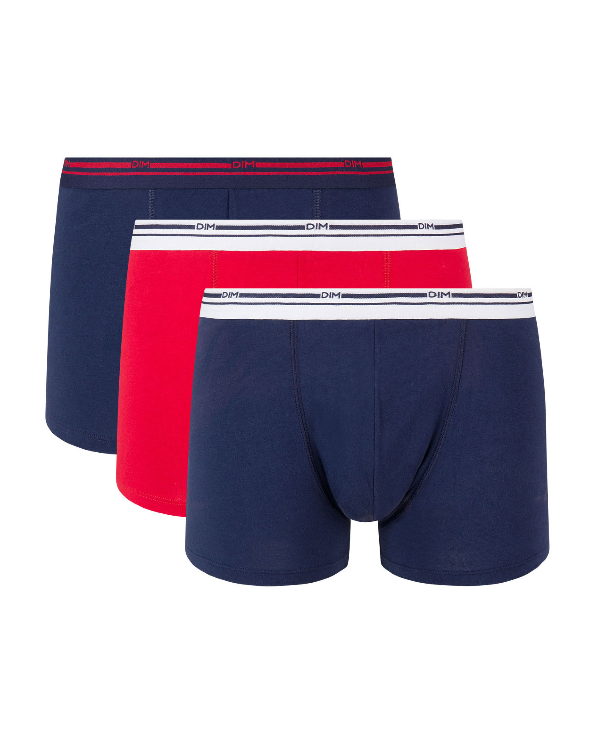 Imagem 0 de Pack de Três Boxers de Algodão Elástico Básico em Várias Cores para Máxima Comodidade