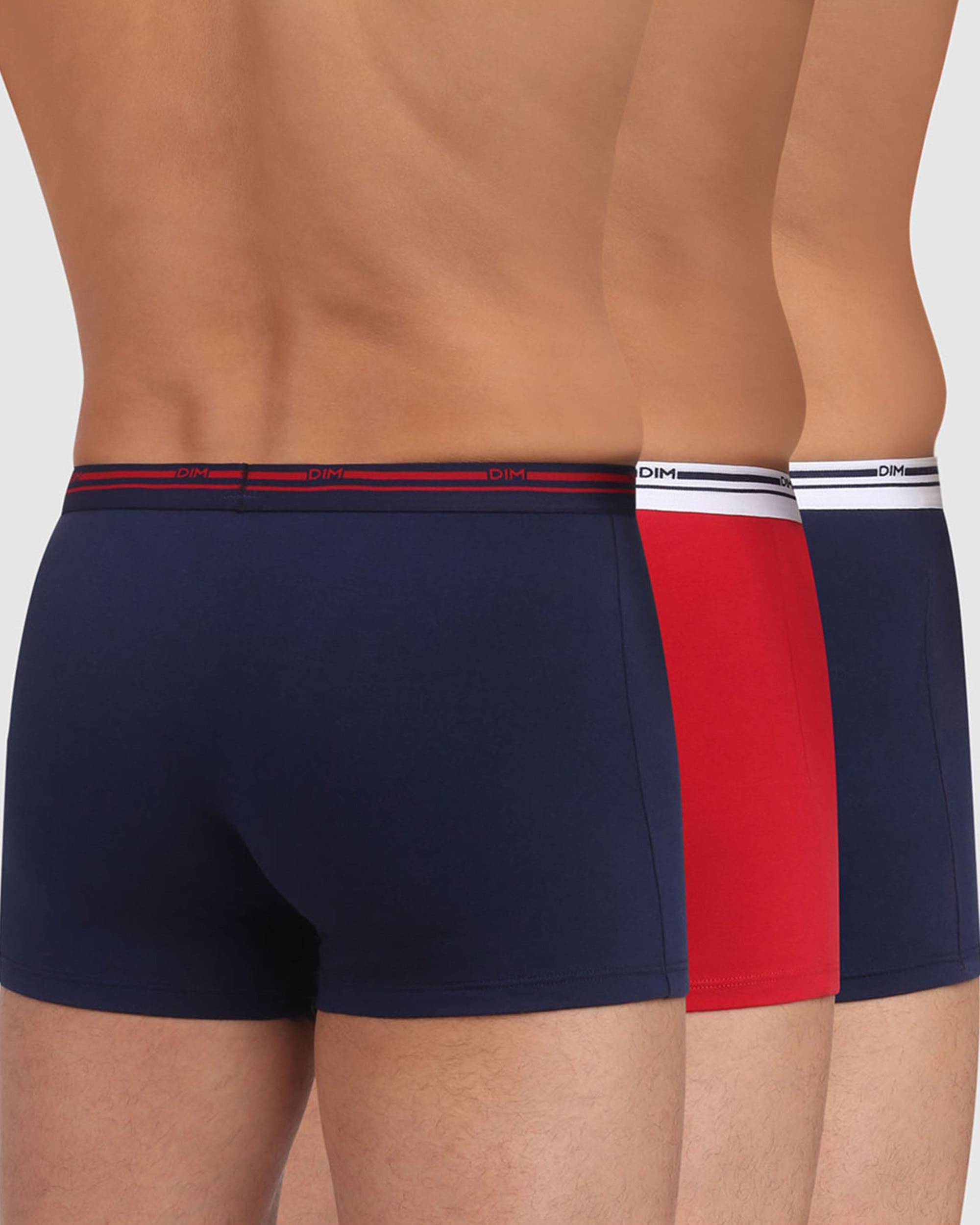 Pack de Três Boxers de Algodão Elástico Básico em Várias Cores para Máxima Comodidade Multicolor-3
