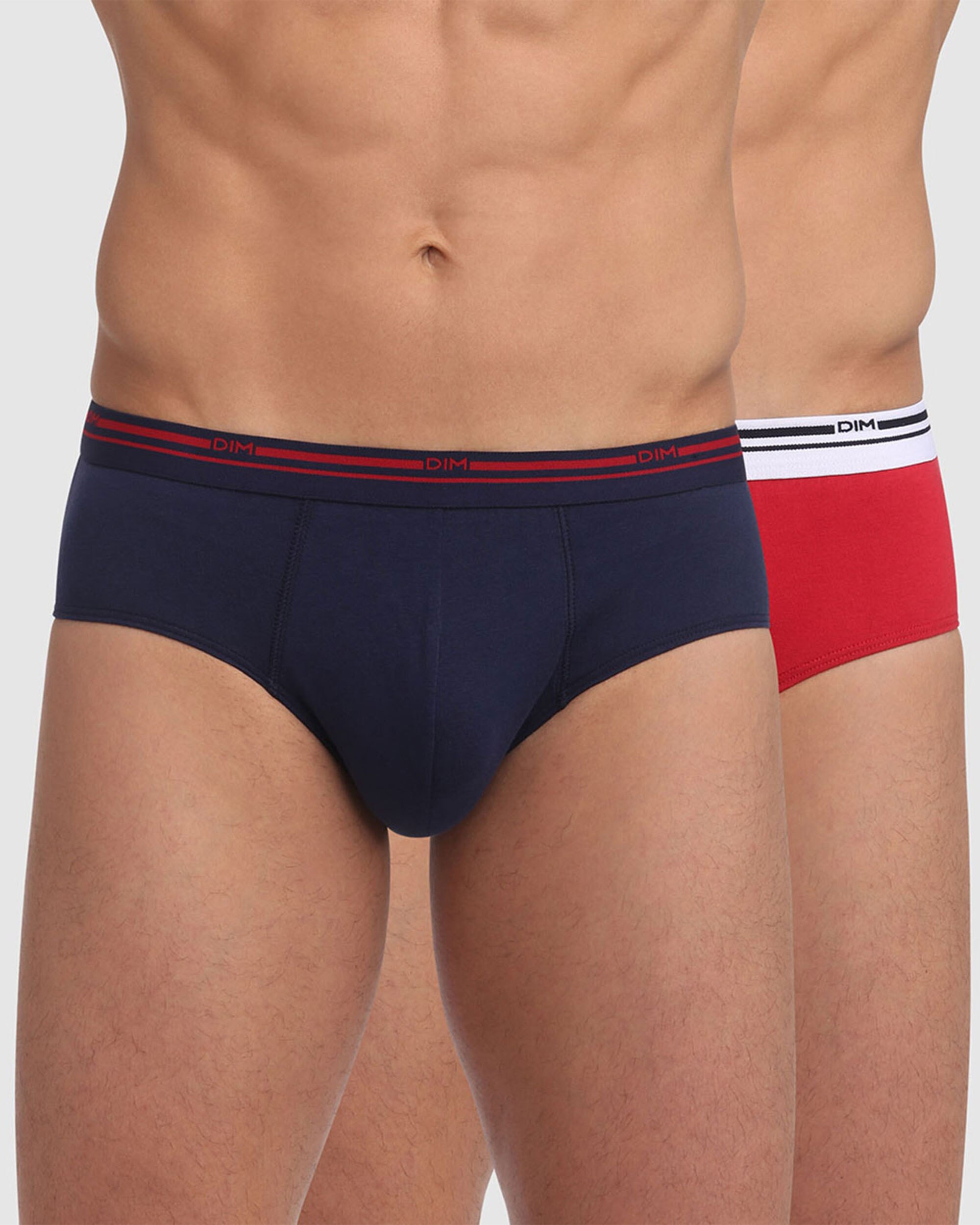 Pack de Dois Slips de Algodão Elástico em Vários em Cores com Cintura com Logotipo Multicolor-2