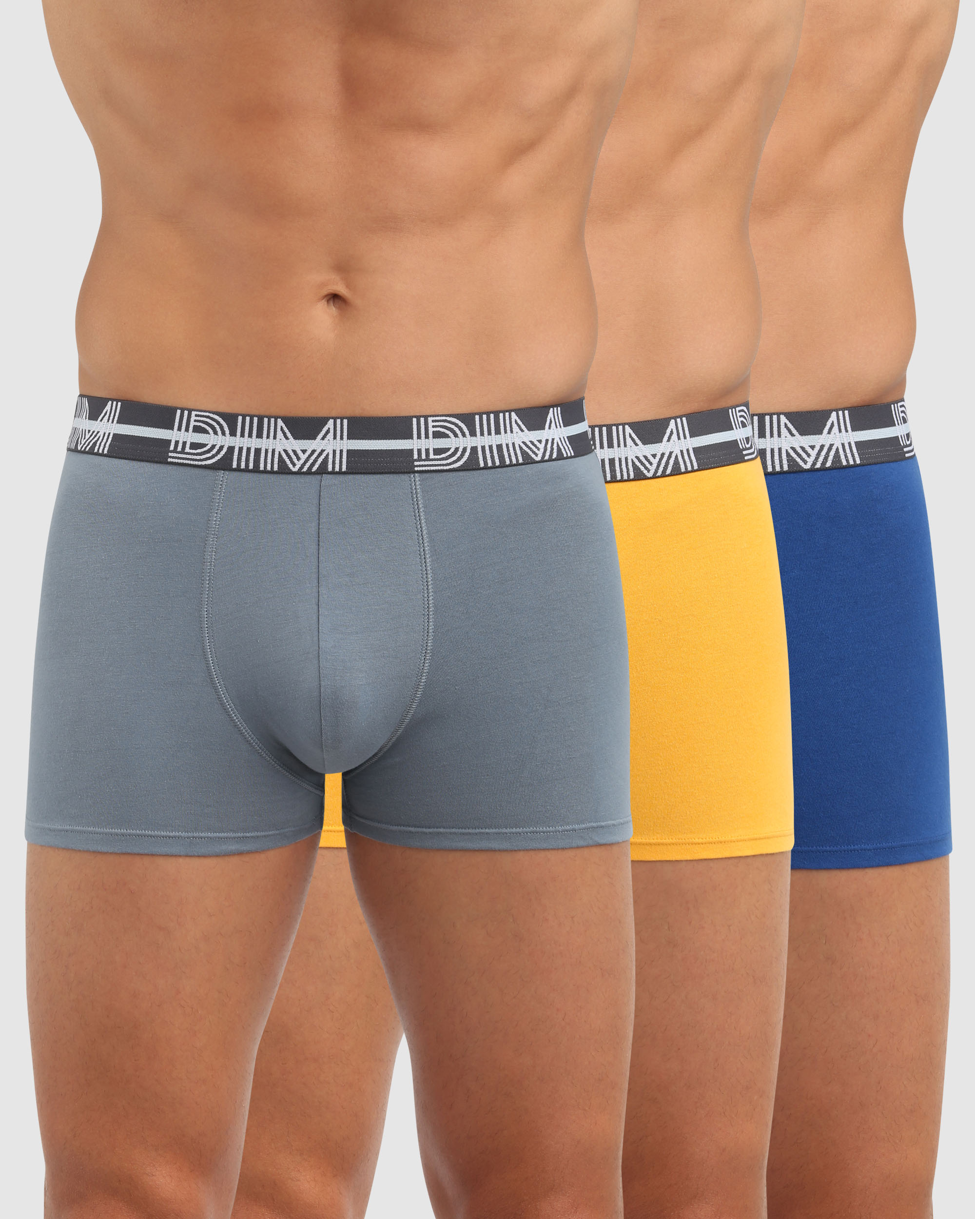 Pack de Três Boxers de Malha em Vários Tons Multicolor-1