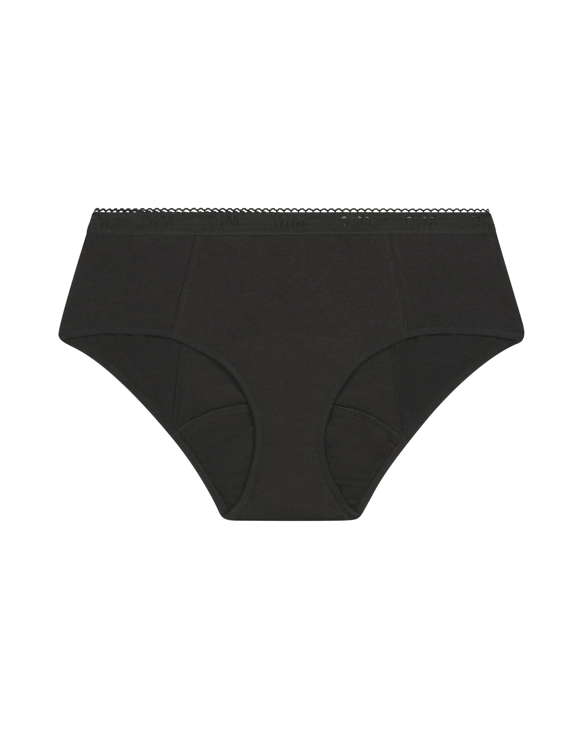 Cueca Menstrual de Fluxo Abundante em Algodão Orgânico Preto-5
