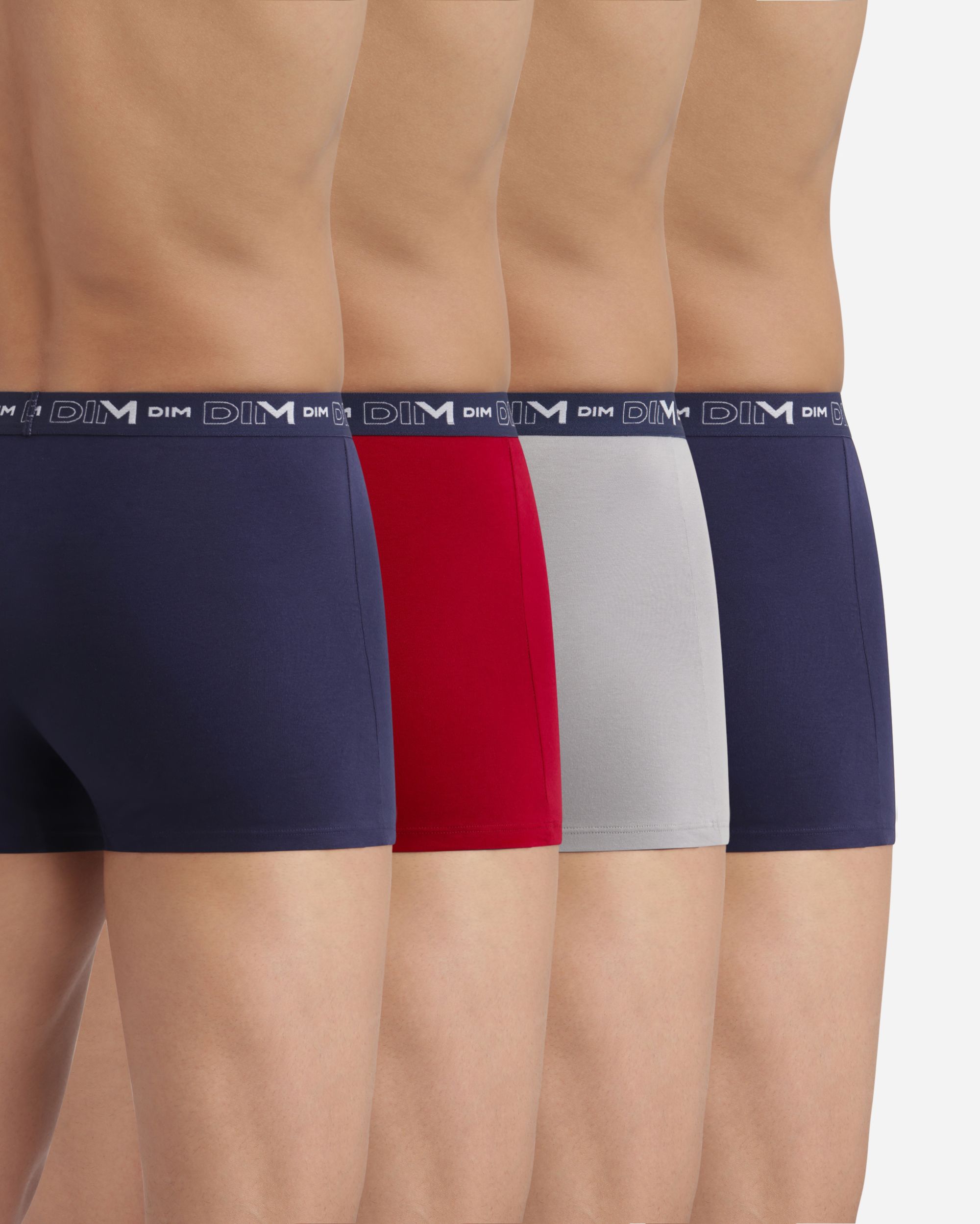 Pack de Quatro Boxers de Algodão Elástico em Preto com Cintura com Logotipo Multicolor-2