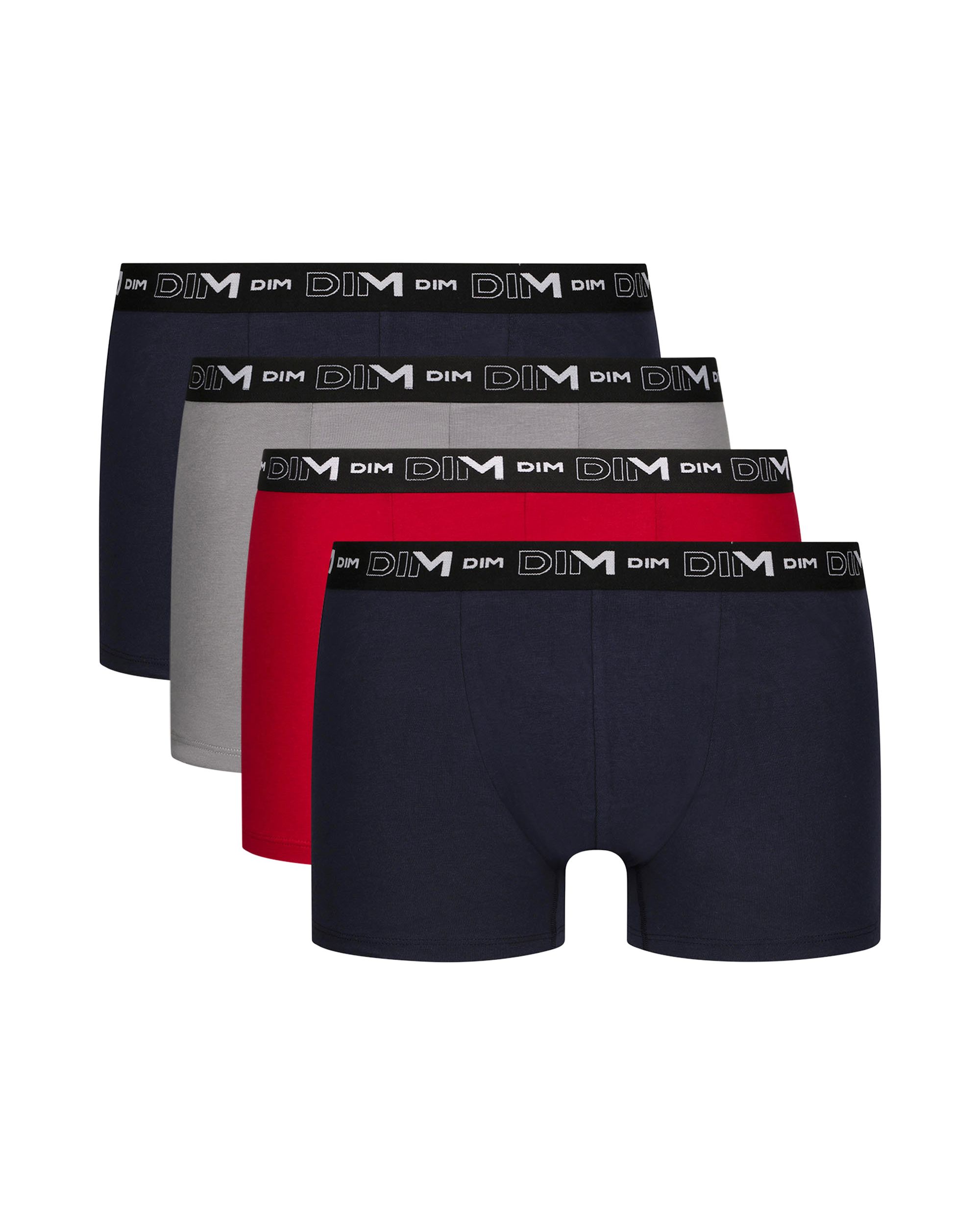 Pack de Quatro Boxers de Algodão Elástico em Preto com Cintura com Logotipo Multicolor-3