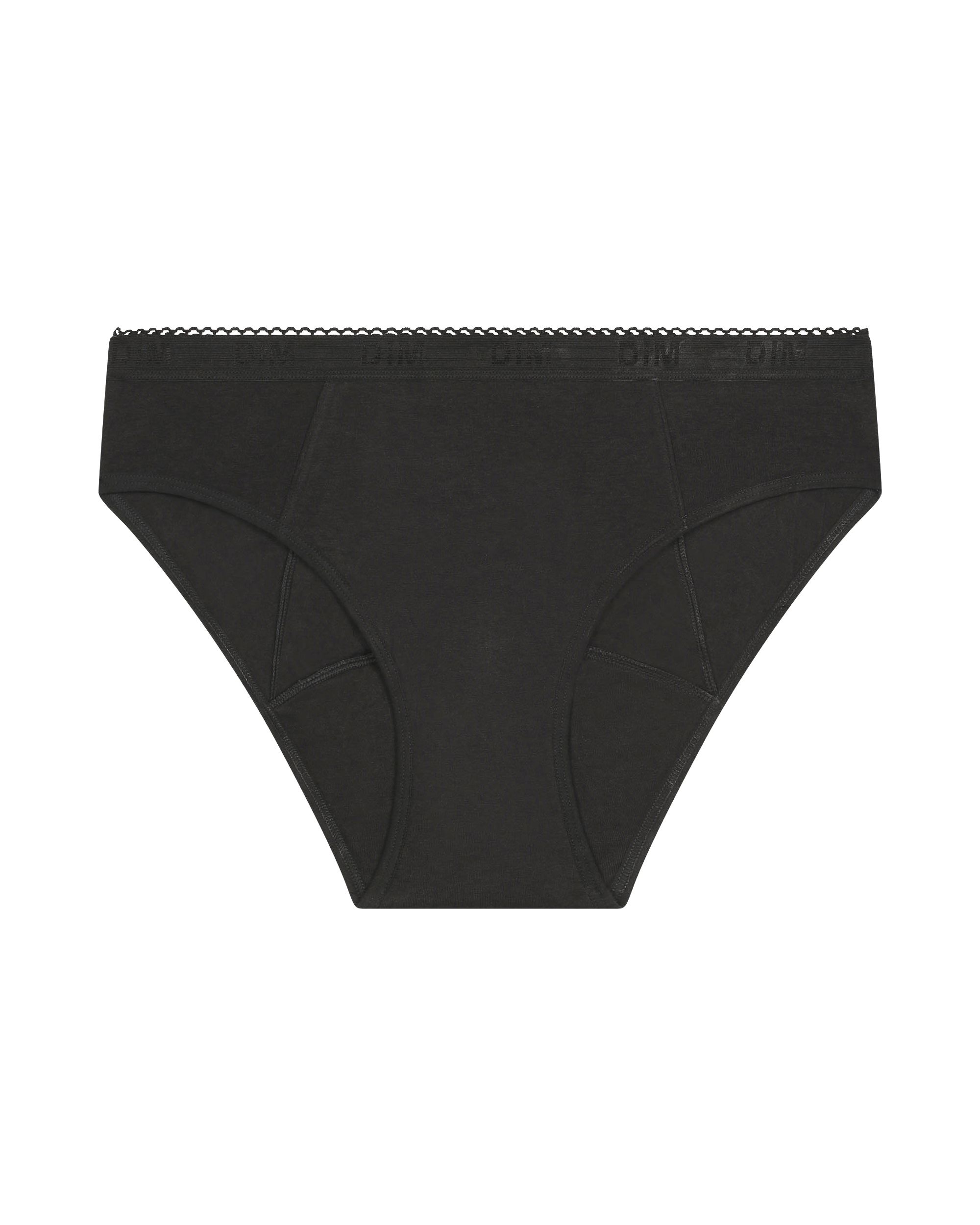 Cueca Menstrual de Fluxo Abundante em Algodão Orgânico Preto-5