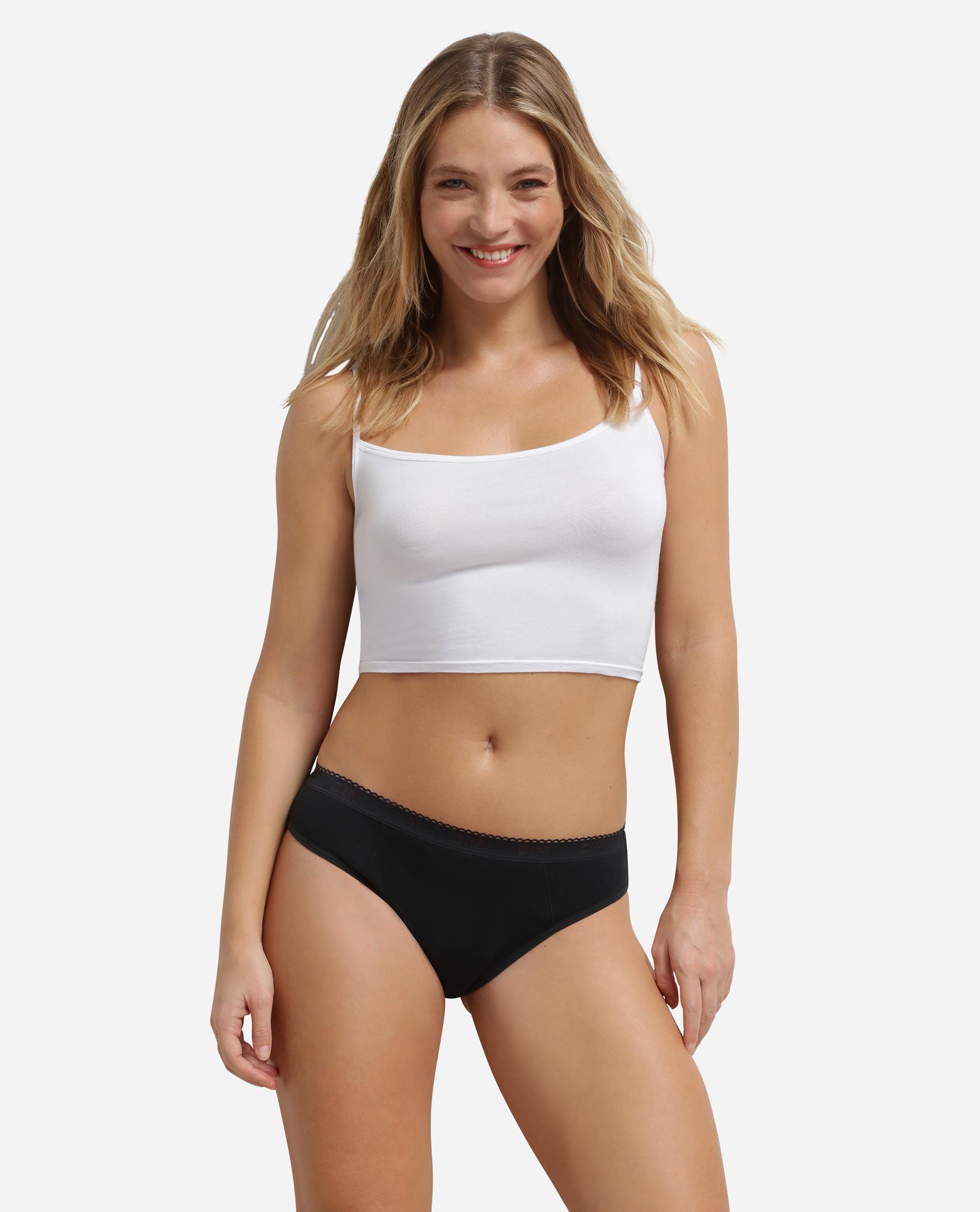 Cueca Menstrual Fluxo Abundante Algodão Preto-3