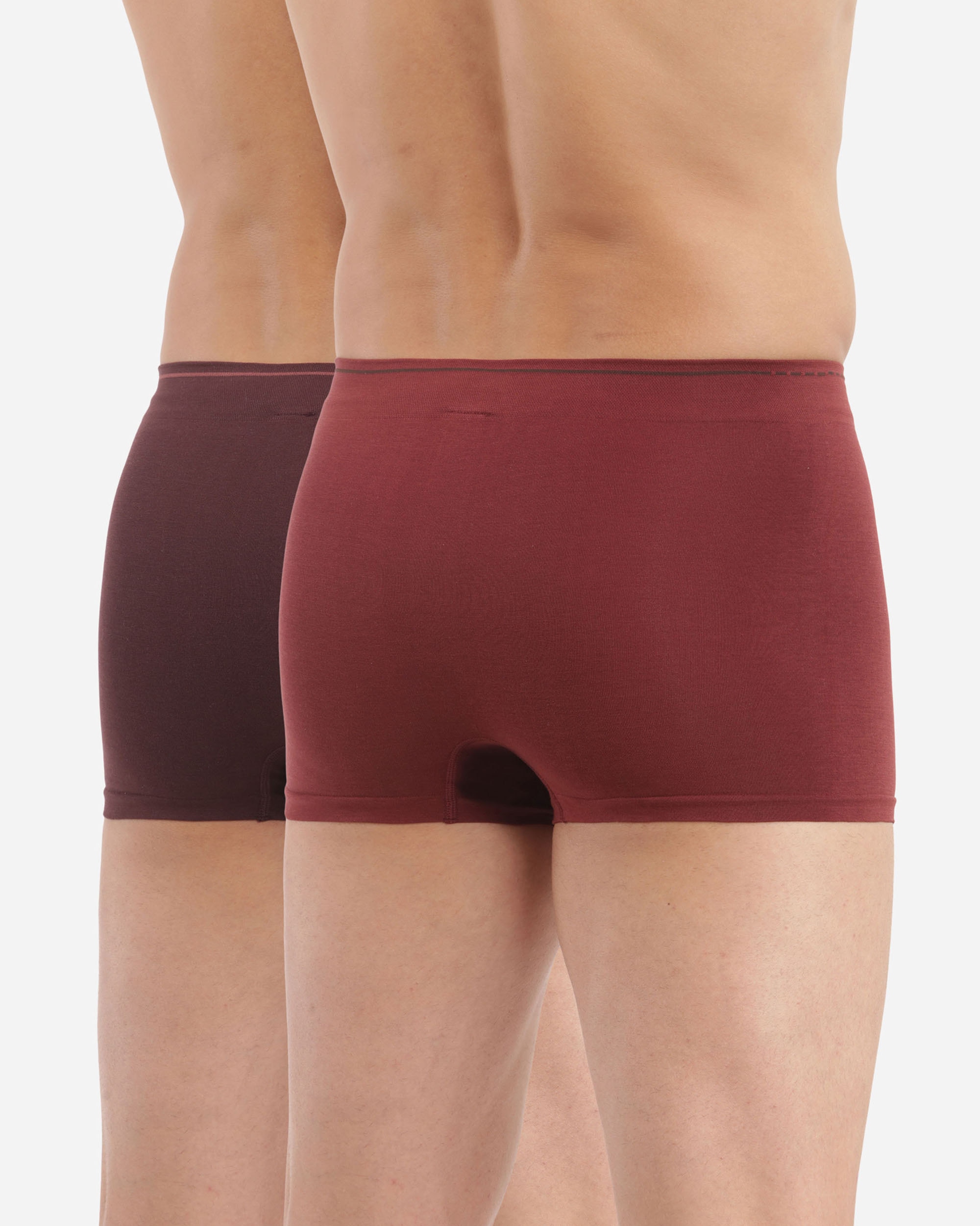 Pack de Dois Boxers de Malha sem Costuras em Azul Azul-4