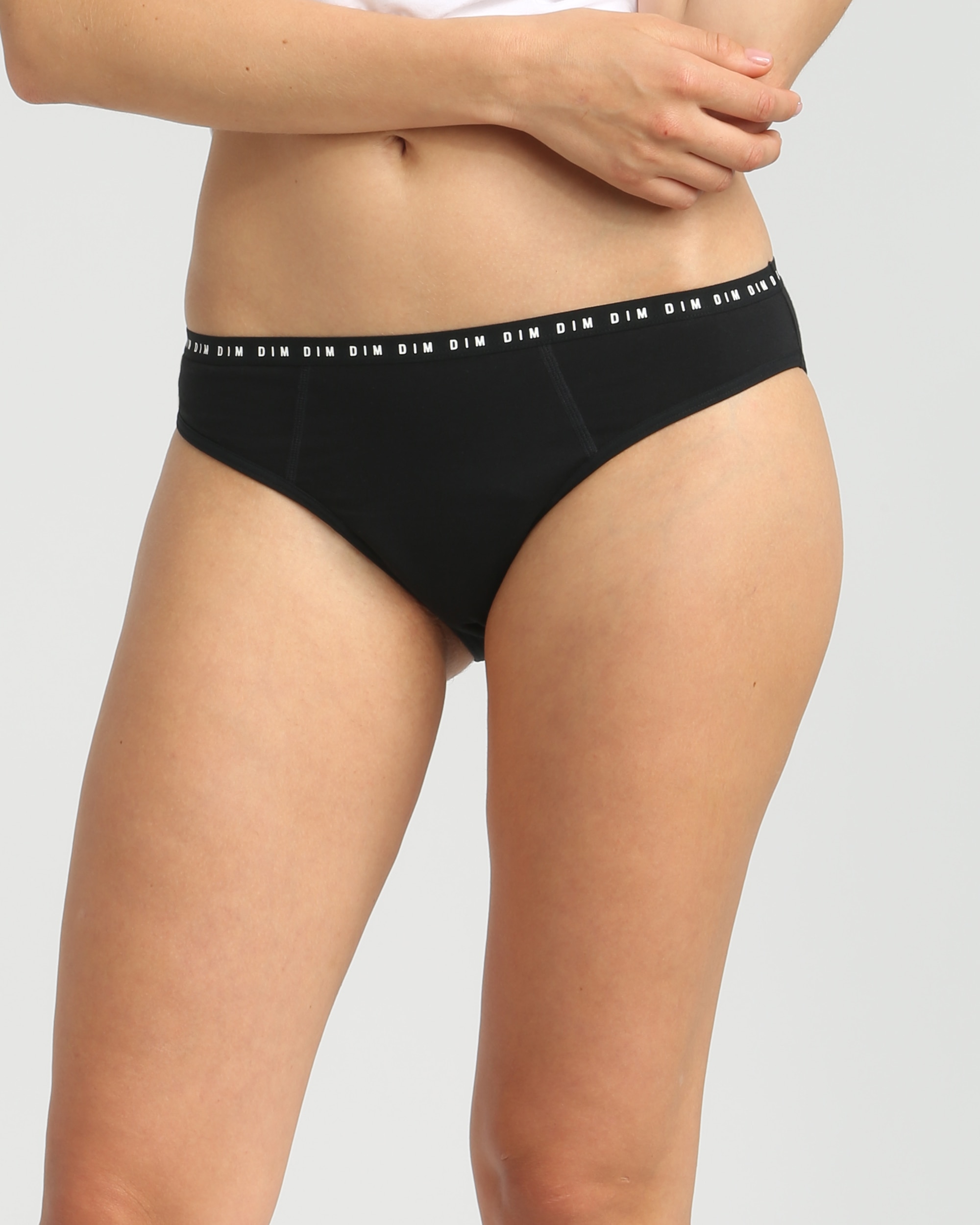 Cueca Menstrual Lavável Fluxo Médio de Algodão Protect Preto-1