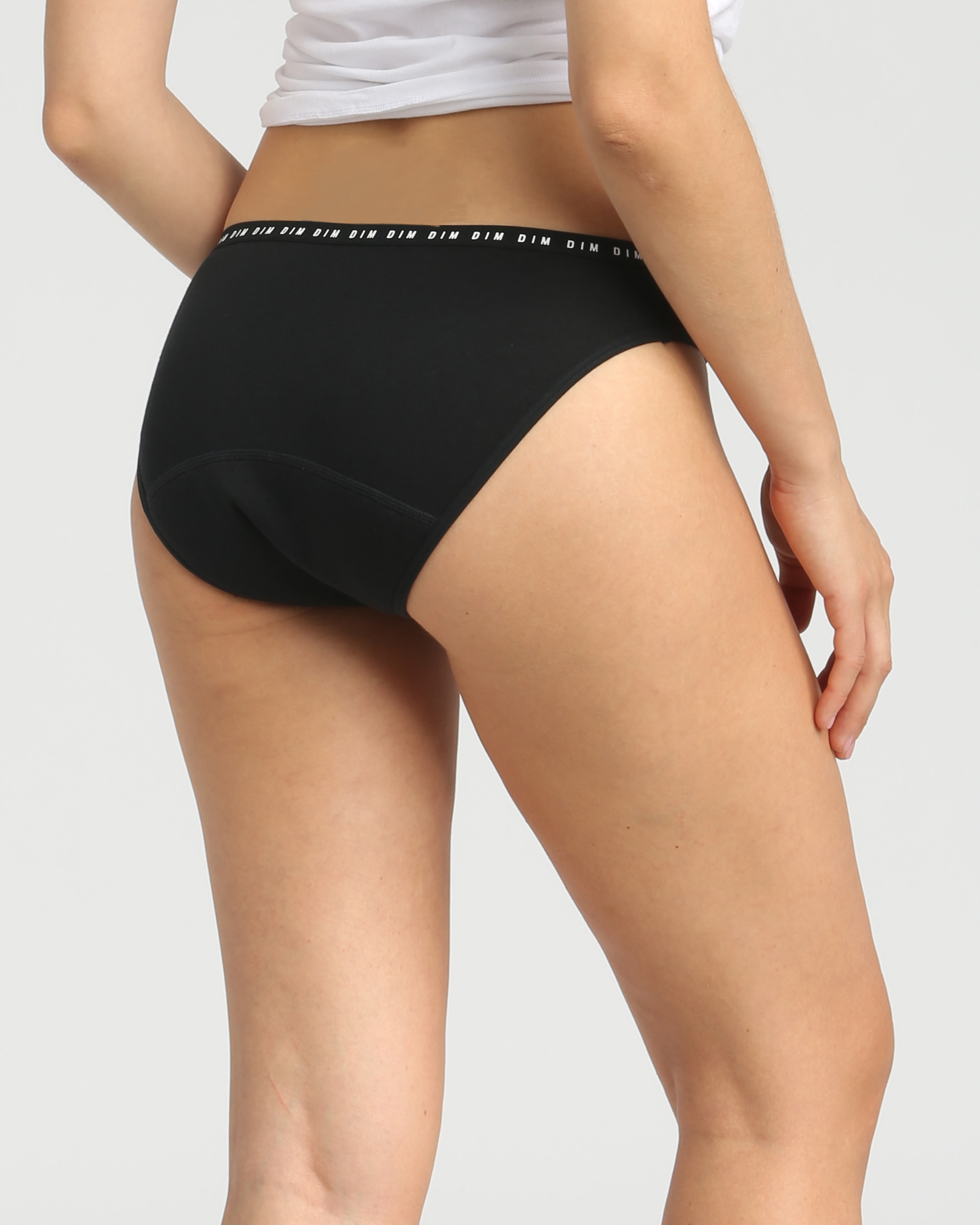 Cueca Menstrual Lavável Fluxo Médio de Algodão Protect Preto-2