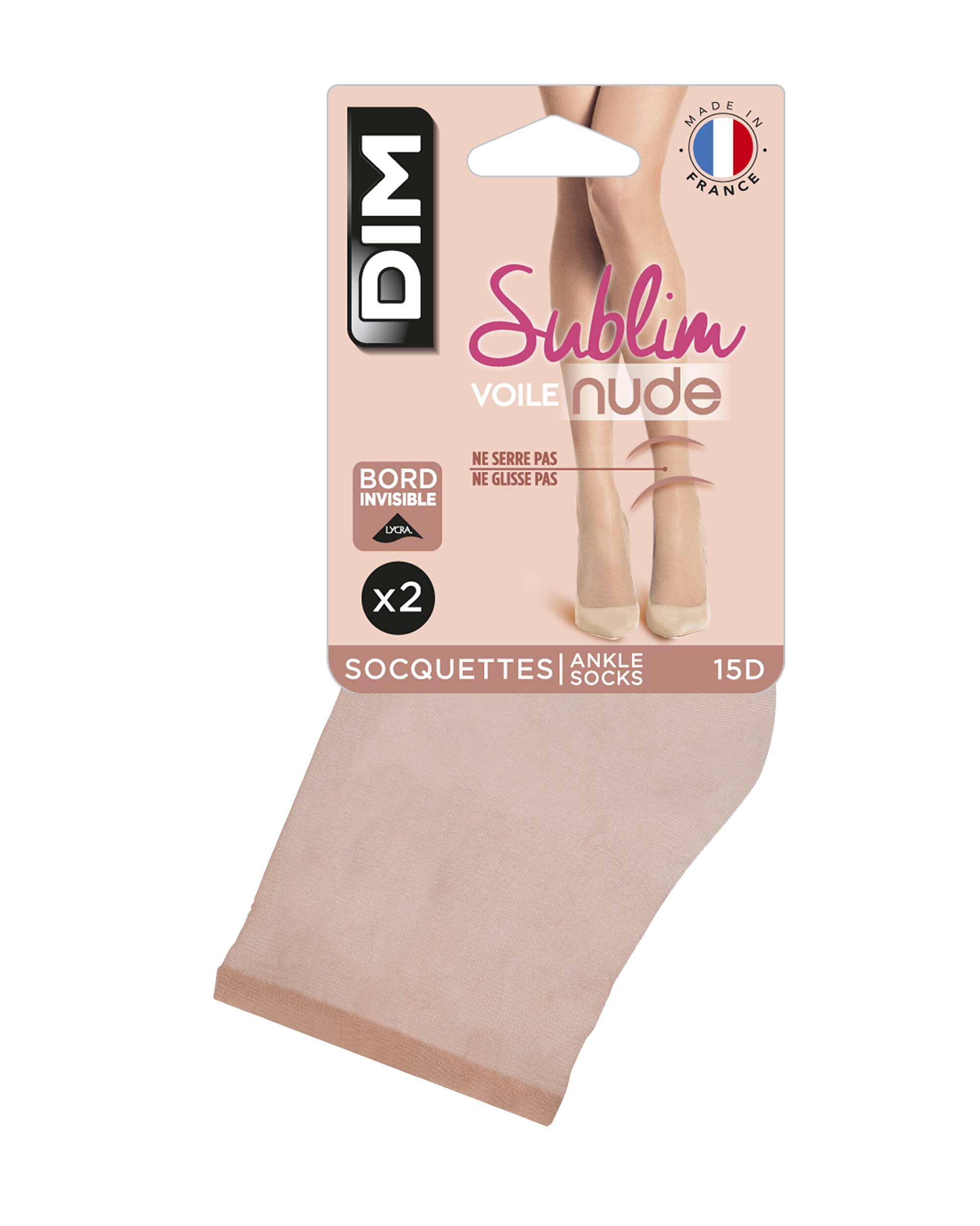 Pack de 2 Meias Transparentes Natural-4