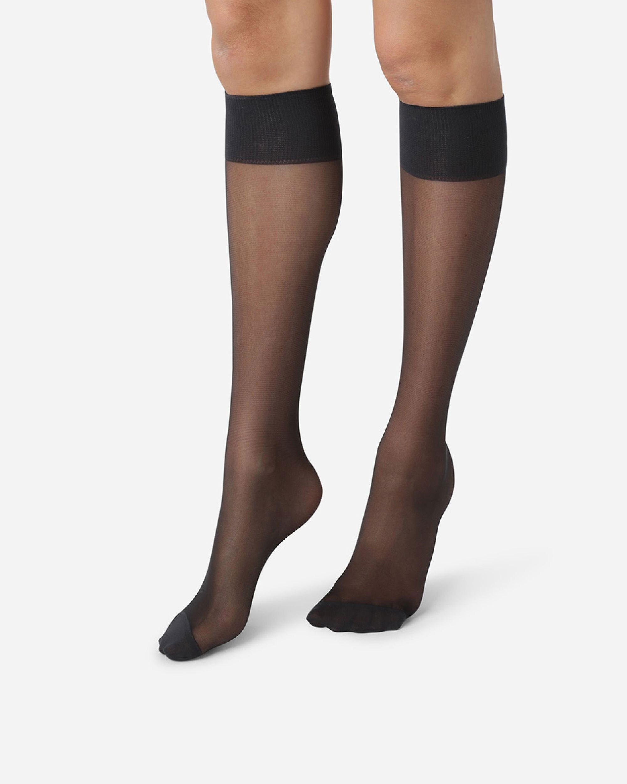 Imagem 0 de Minimeias Transparentes Resistentes 20 Deniers em Preto