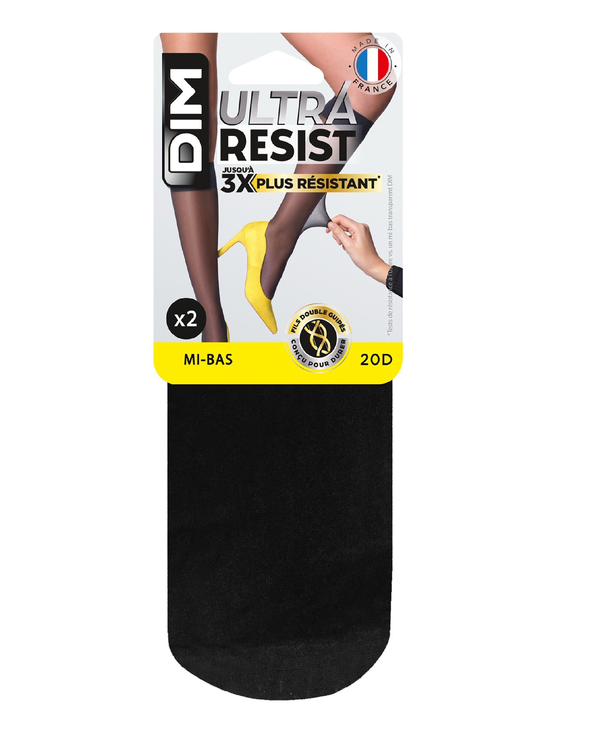 Minimeias Transparentes Resistentes 20 Deniers em Preto Preto-2