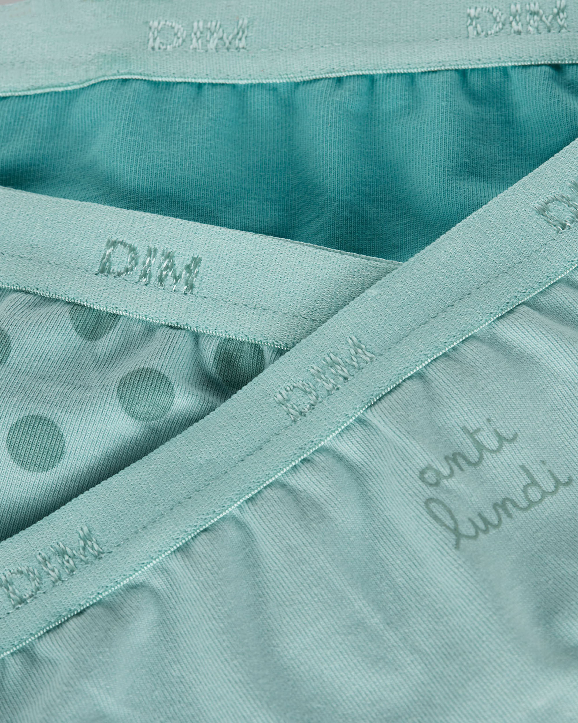 Pack de 3 Cuecas Infantil Estampadas Dim Verde Água-3