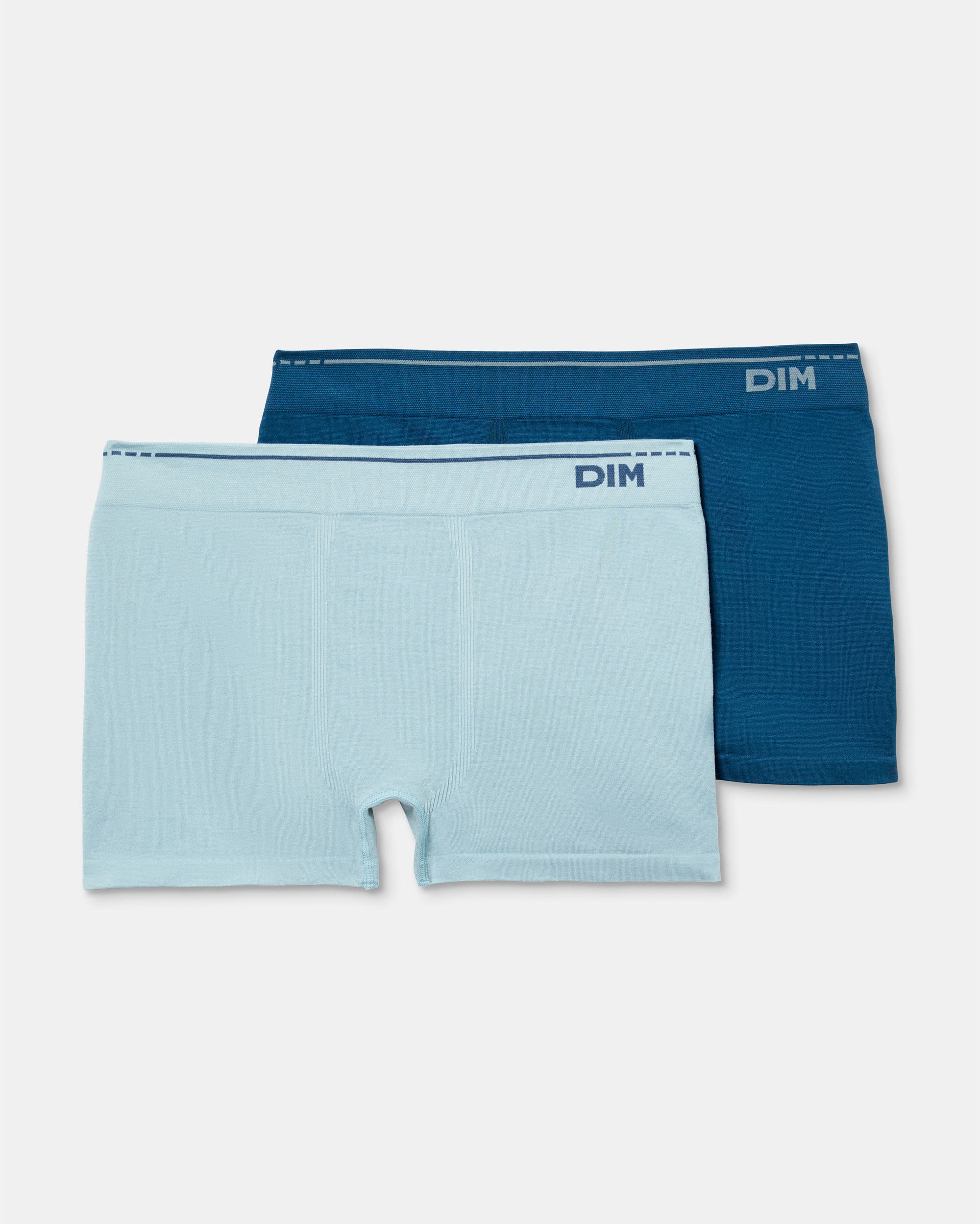 Pack de Dois Boxers de Malha sem Costuras em Azul Vermelho-1