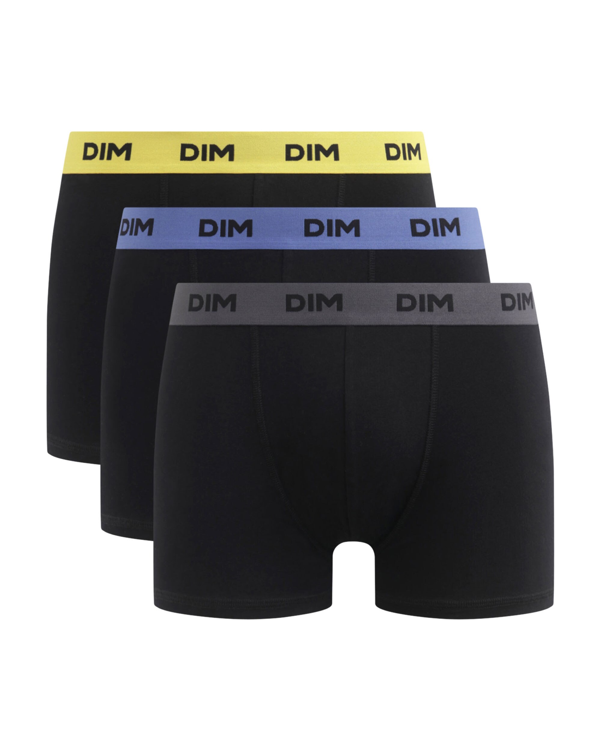 Pack de Três Boxers de Algodão Elástico com Cintura Estampada Preto-2