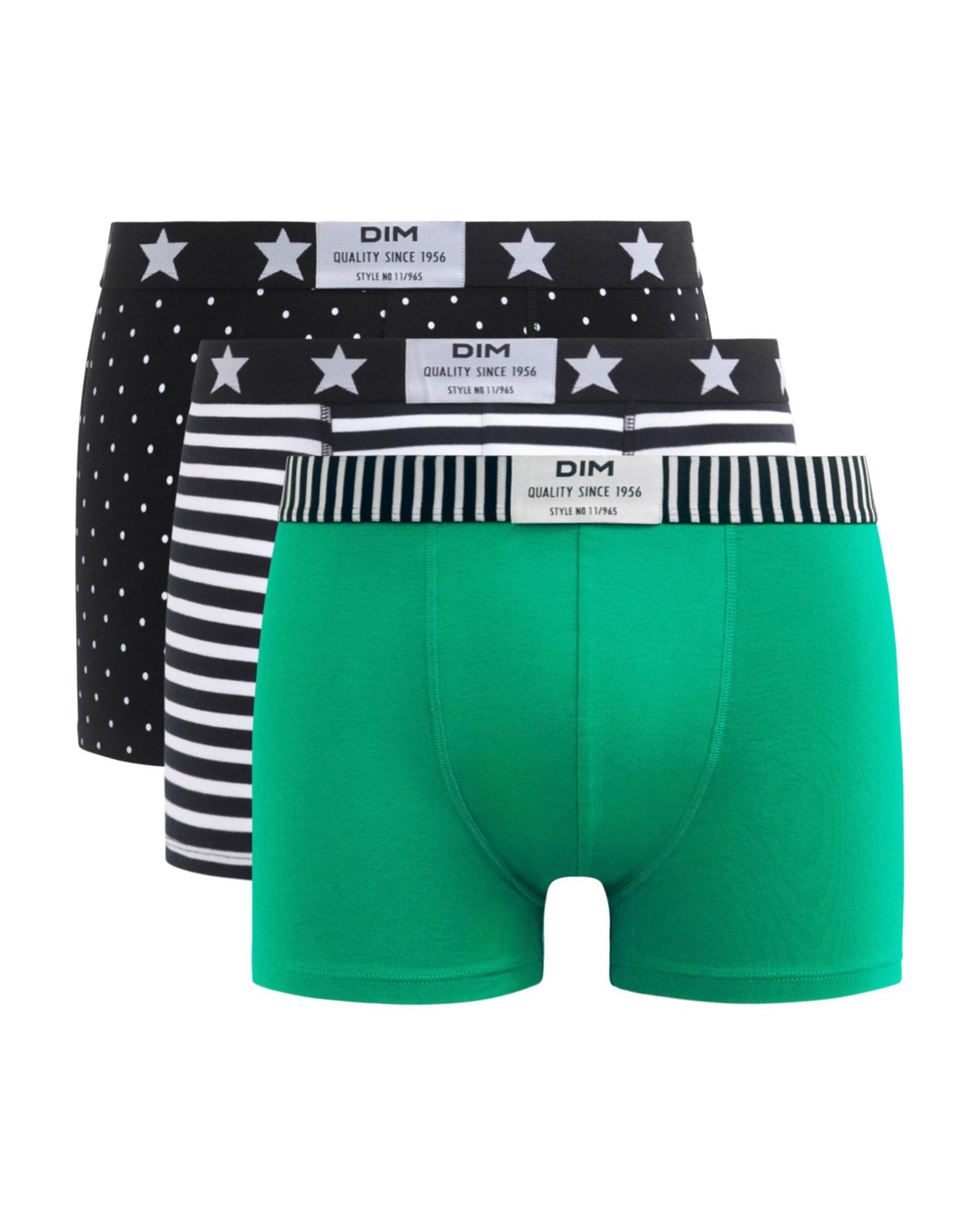 Pack de Três Boxers de Algodão Elástico com Estampados Variados e Várias Cores Multicolor-4