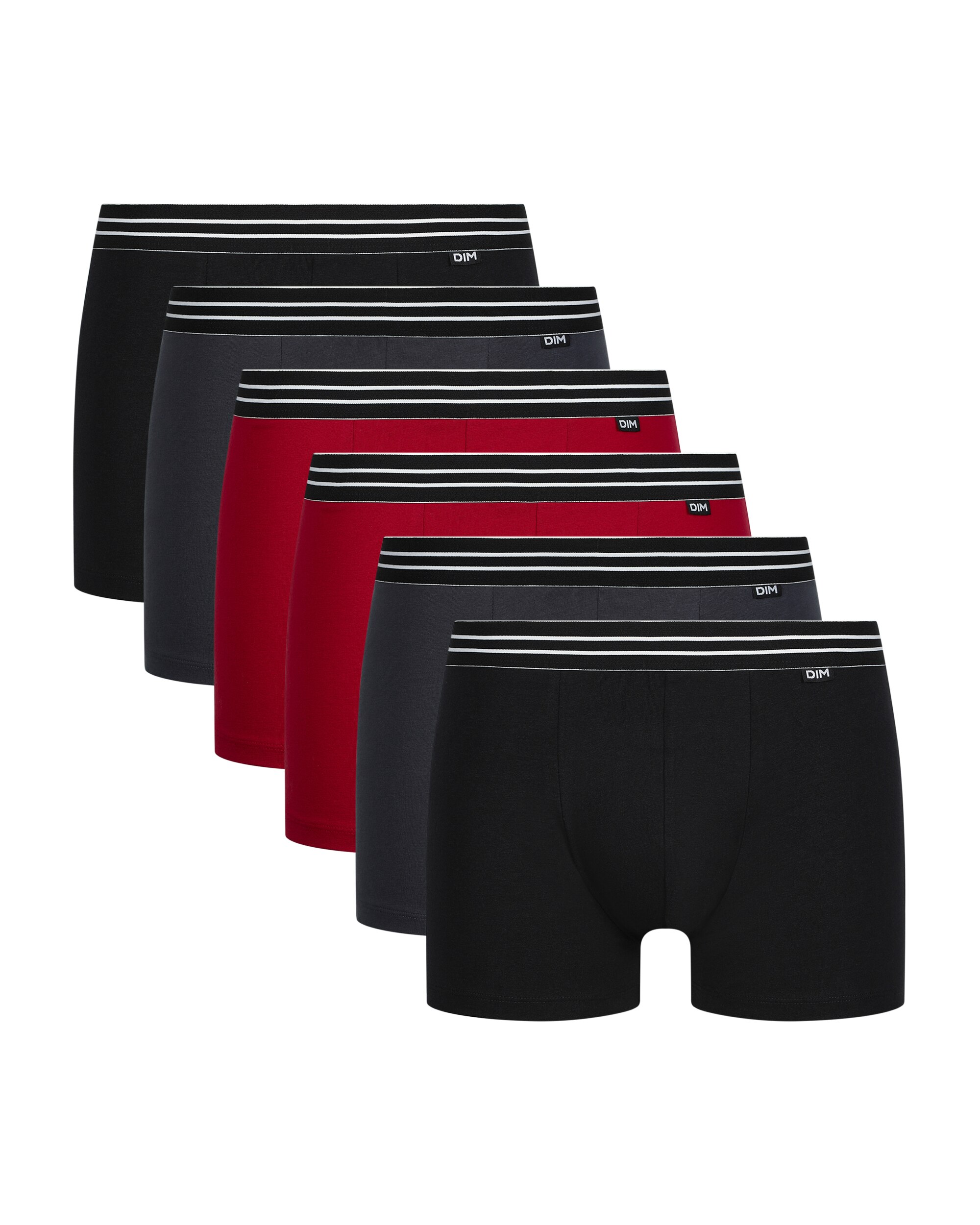 Pack de Seis Boxers de Algodão Elástico em Várias Cores com Cós Discreto Ecodim Multicolor-3