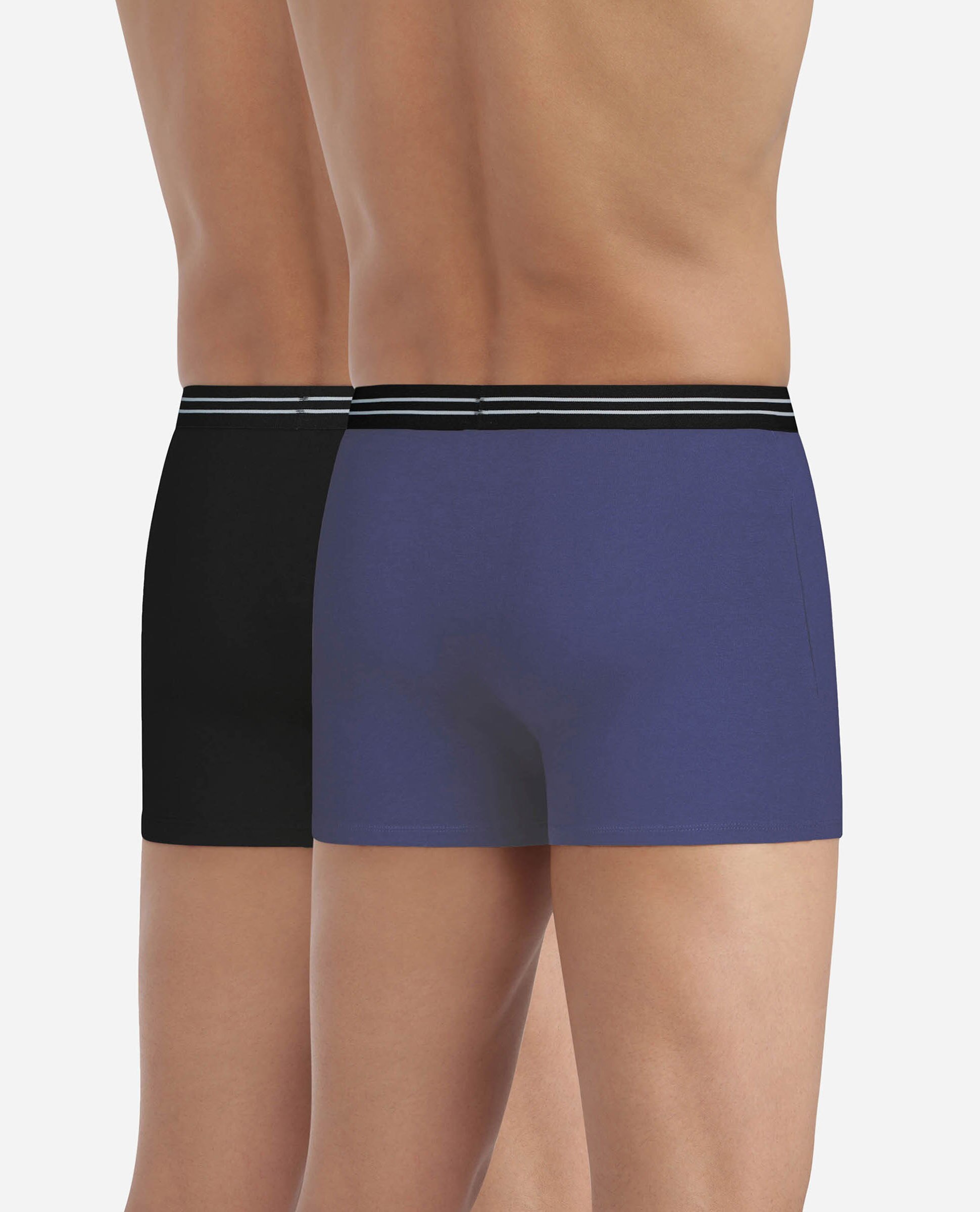 Pack de Dois Boxers de Algodão Elástico Ecodim com Design no Cós em Vários Colors Preto-2