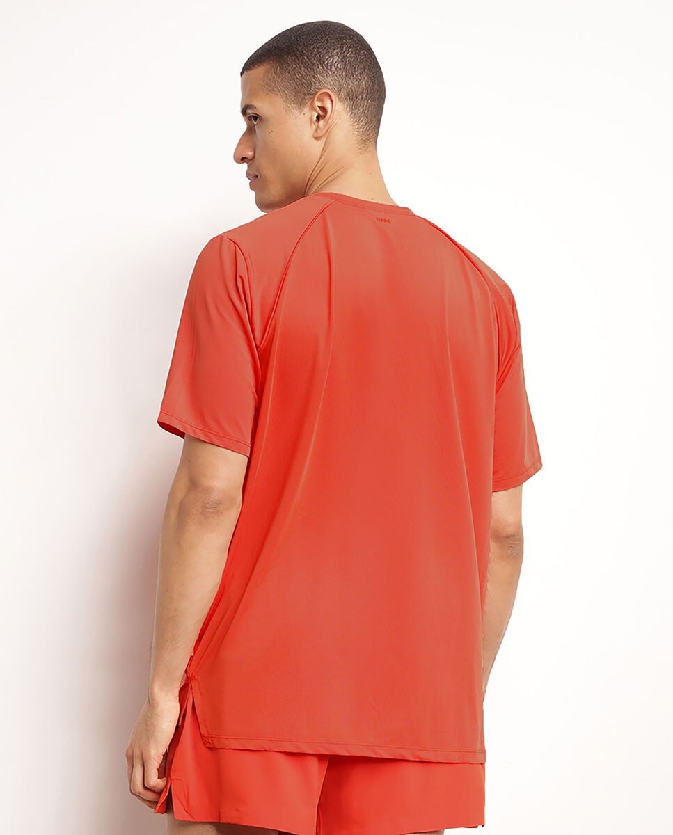 T-shirt de Manga Curta Desportiva Vermelho-2