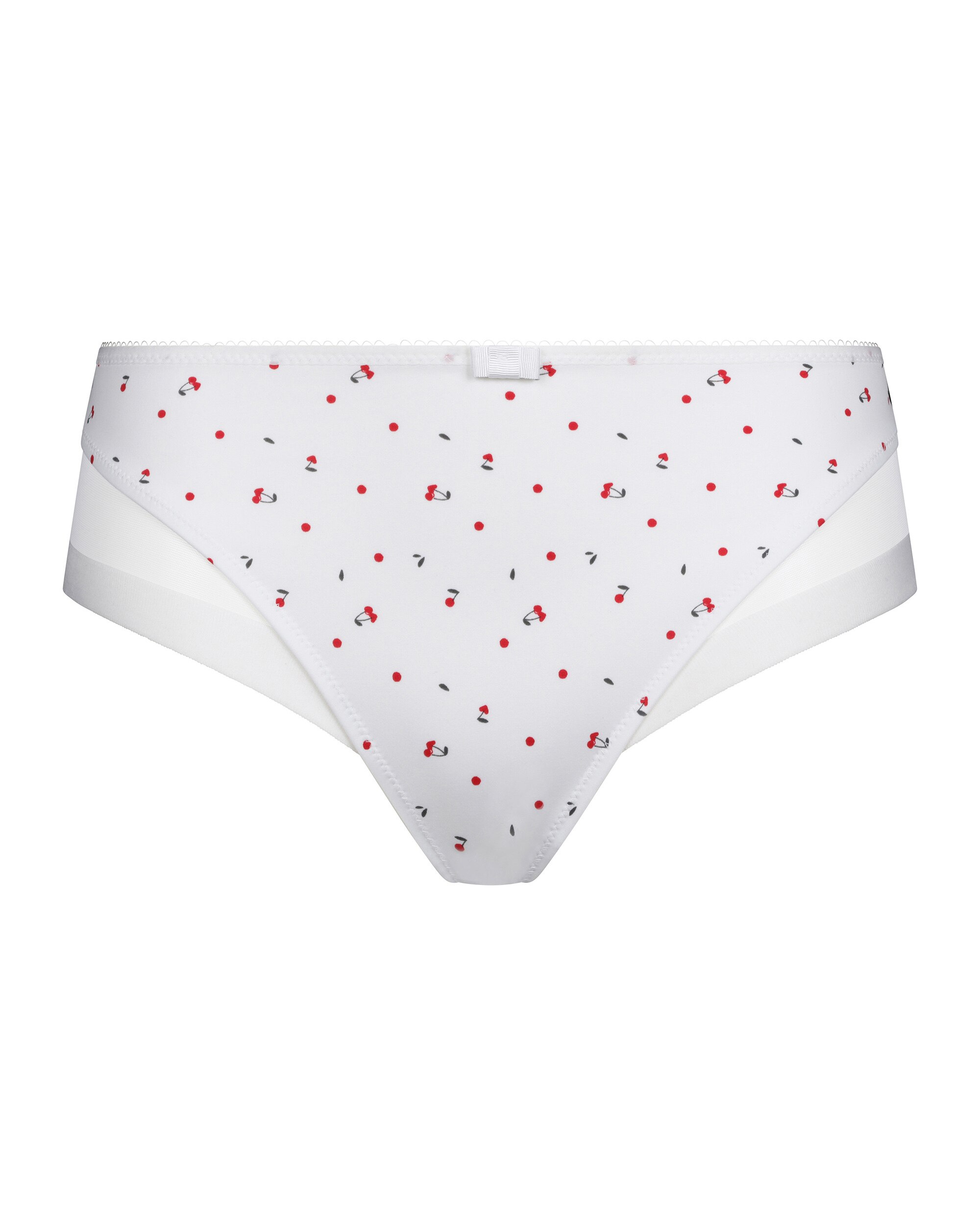 Cueca Clássica de Suave Microfibra com Detalhes em Malha Branco-5