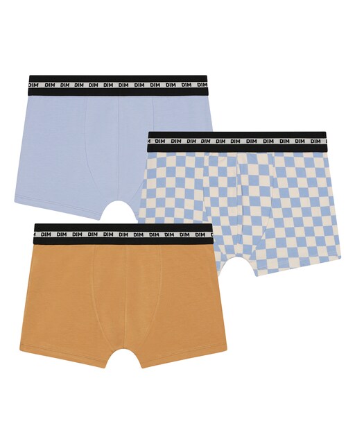 Imagem 0 de Pack de 3 Boxers Infantil Lisos e Estampado com Cintura em Contraste
