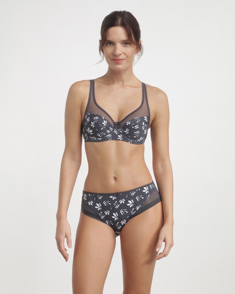 Soutien com Aro de Grande Capacidade Generous com Tule Cinzento-3