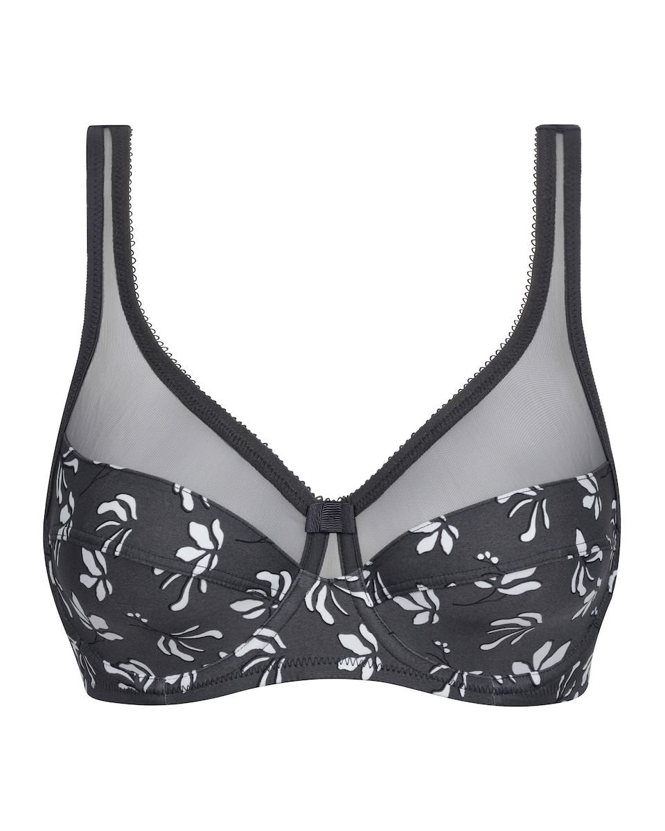 Soutien com Aro de Grande Capacidade Generous com Tule Cinzento-5