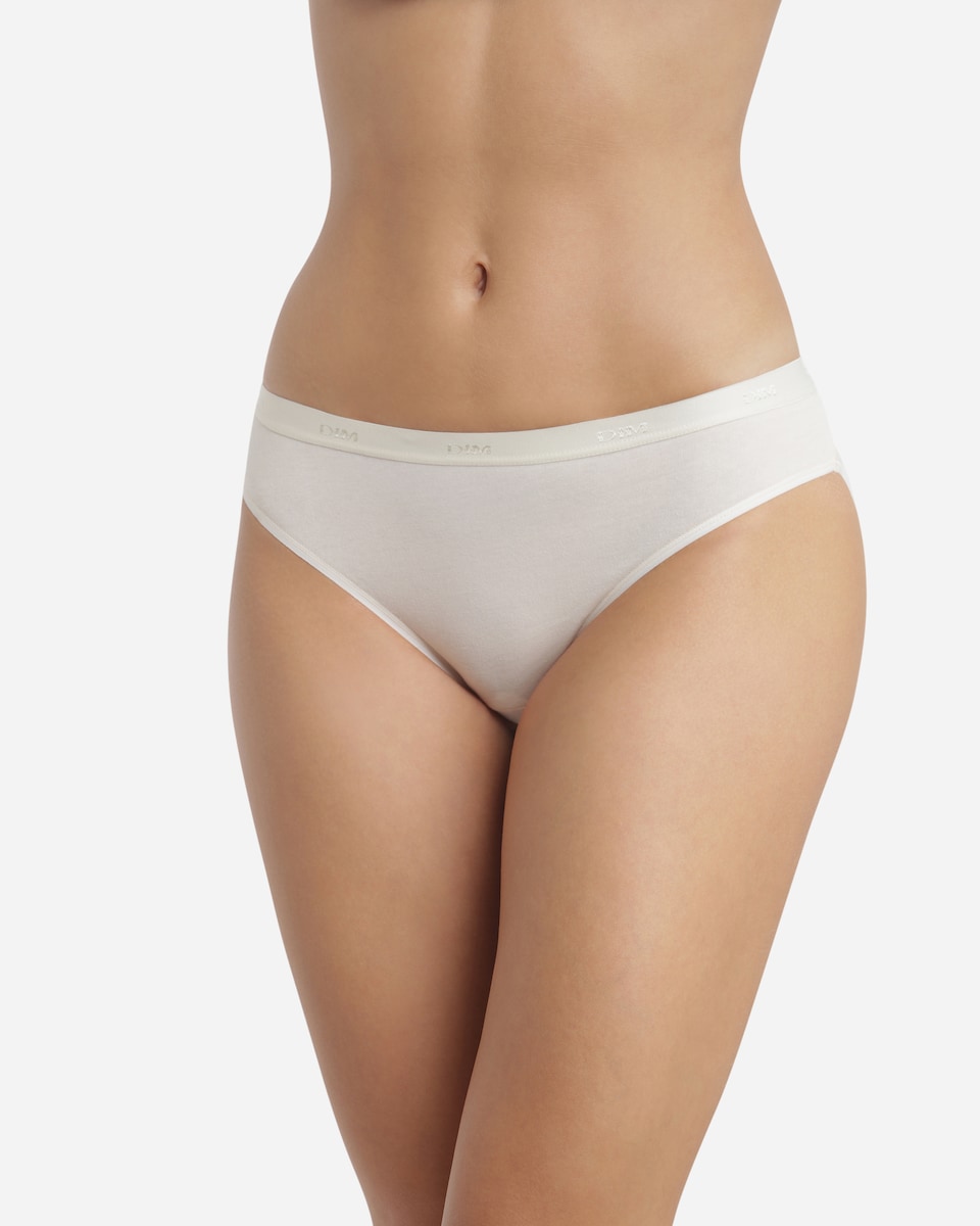 Pack de 3 Cuecas de Algodão Elástico em Várias Cores Branco-1