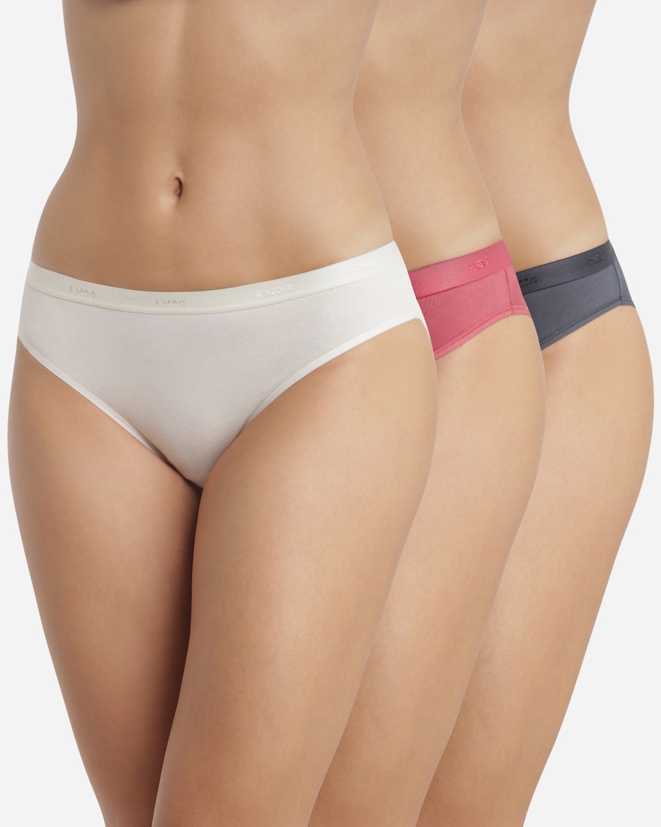 Pack de 3 Cuecas de Algodão Elástico em Várias Cores Branco-2