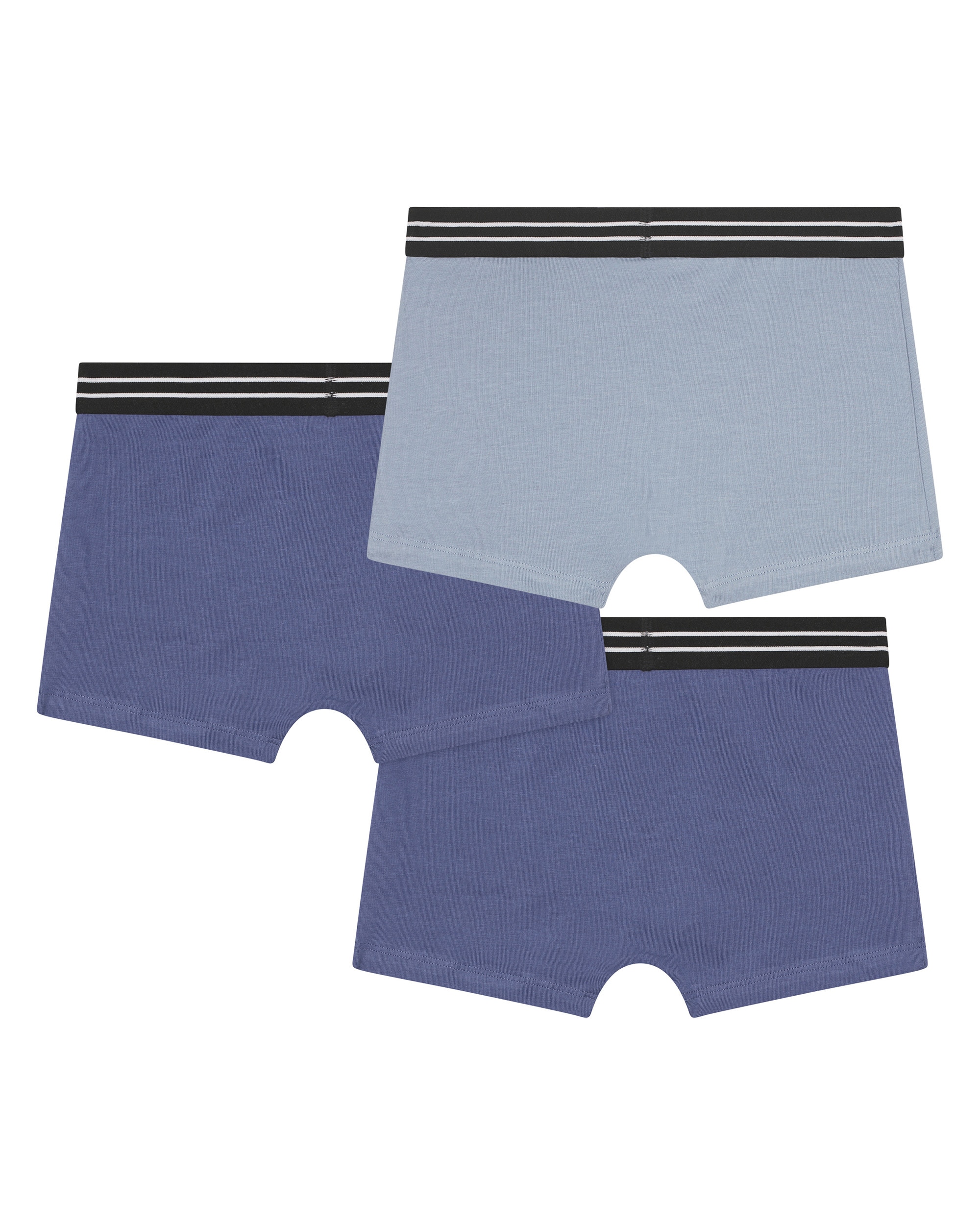 Boxers Infantil Liso com Cintura em Contraste Azul-2