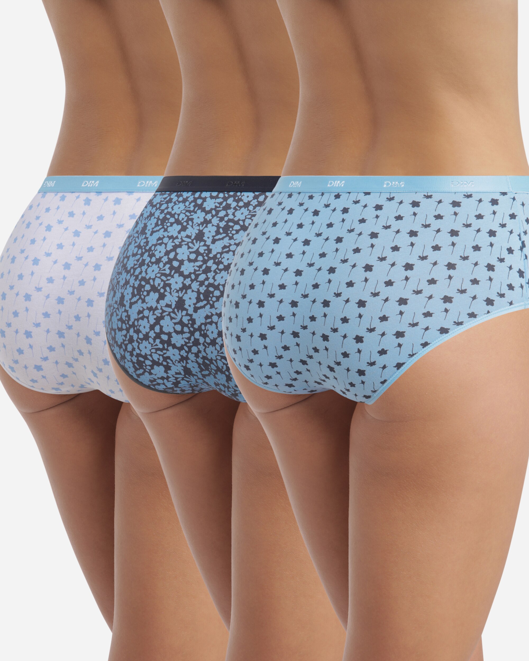 Pack de 3 Cuecas de Algodão Elástico em Várias Cores Multicolor-3